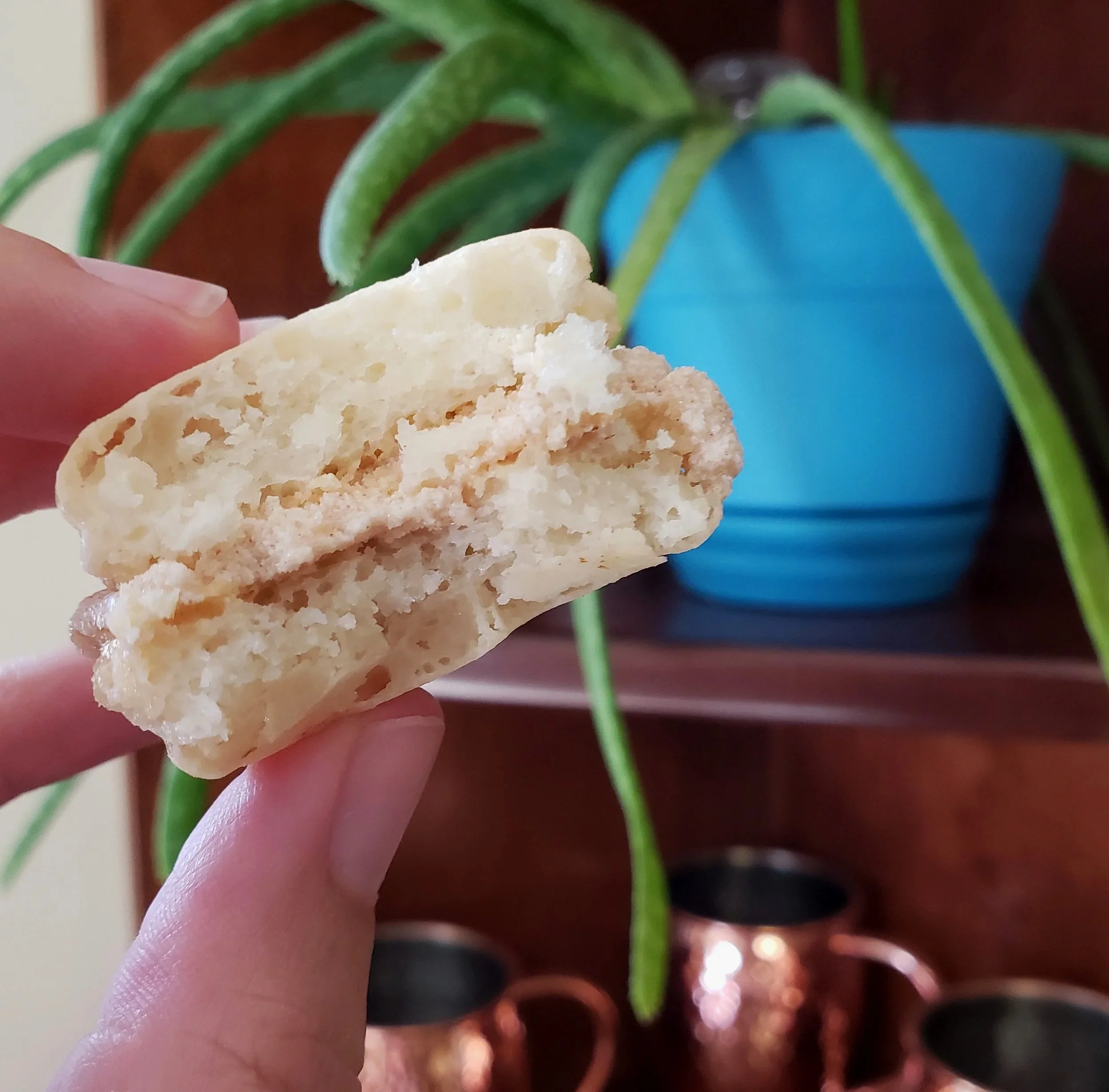 Carpe Macarons White Macaron filled with Apple Butter Buttercream