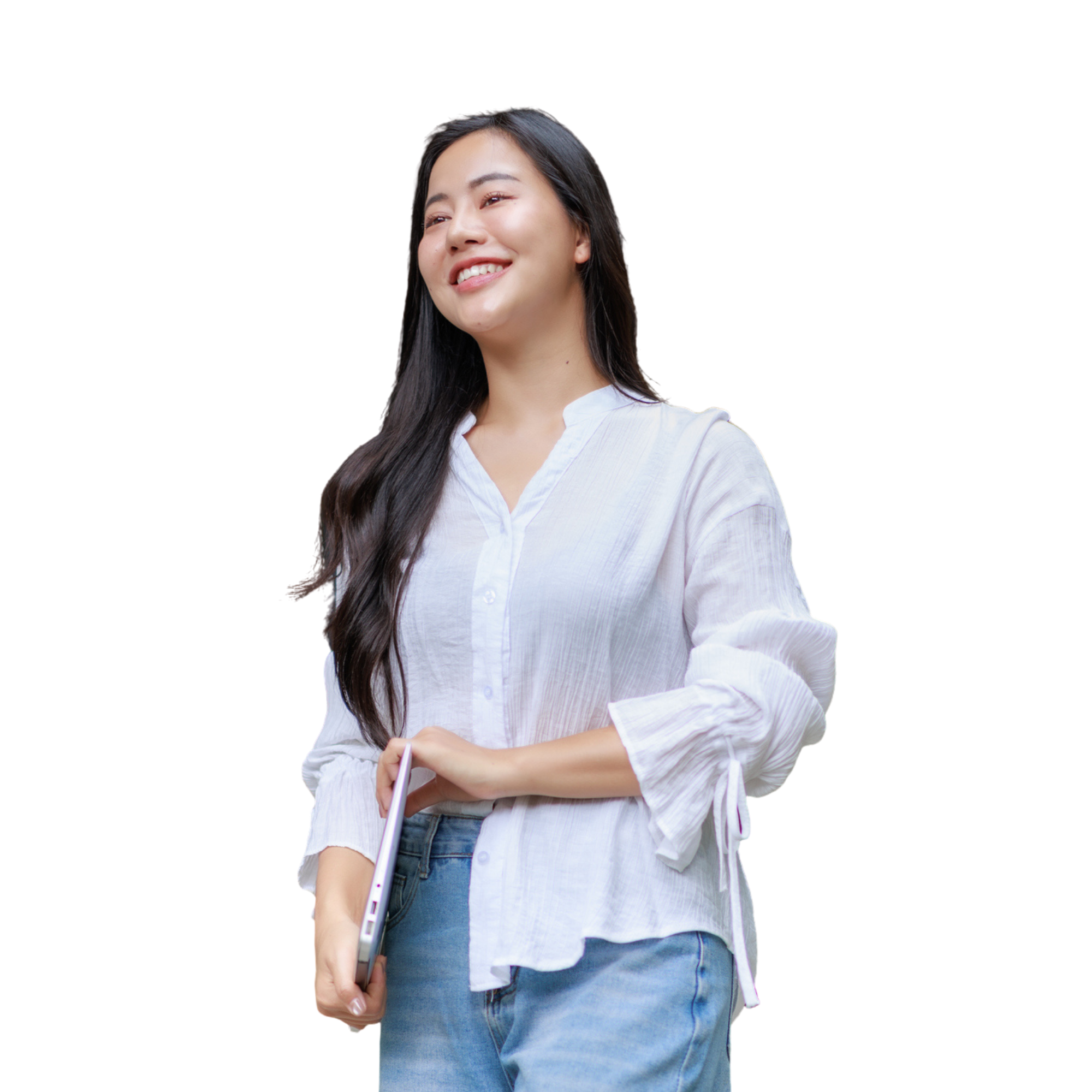 Adult woman smiling confidently.