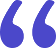 A pair of large purple quotation marks.