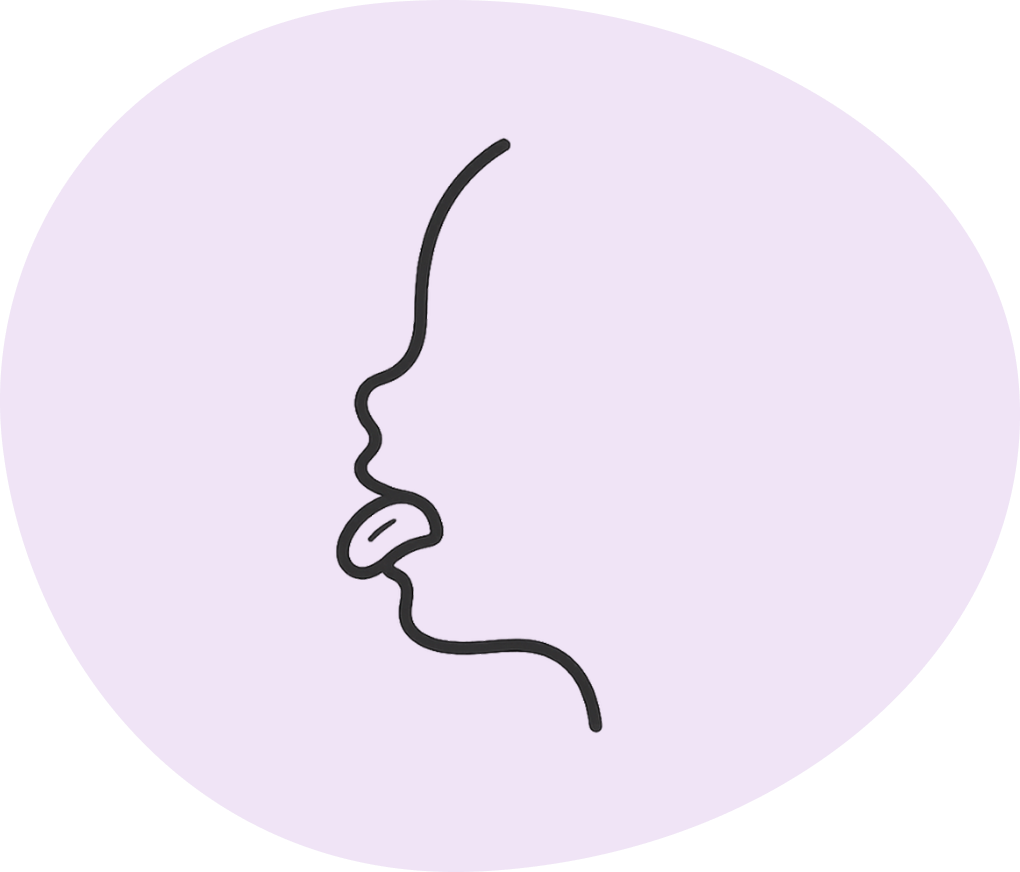 Side profile icon representing myofunctional therapy