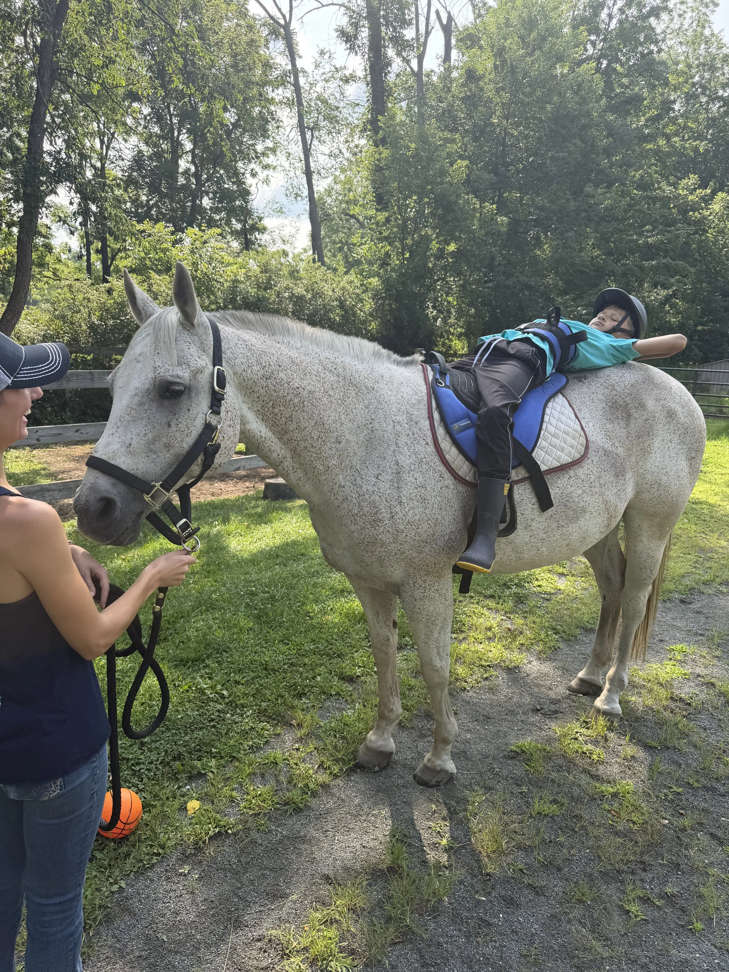 Casper, a retired ranch horse and part of the Speech Stable NJ program