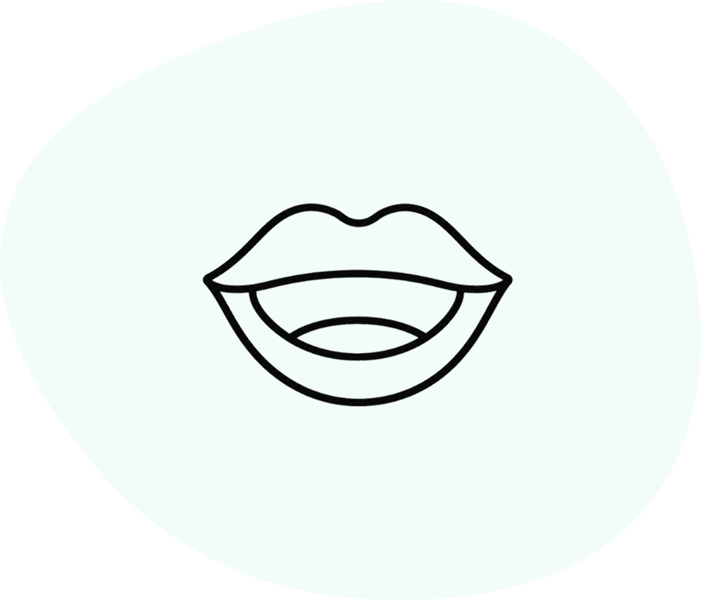 Mouth icon representing oral motor therapy