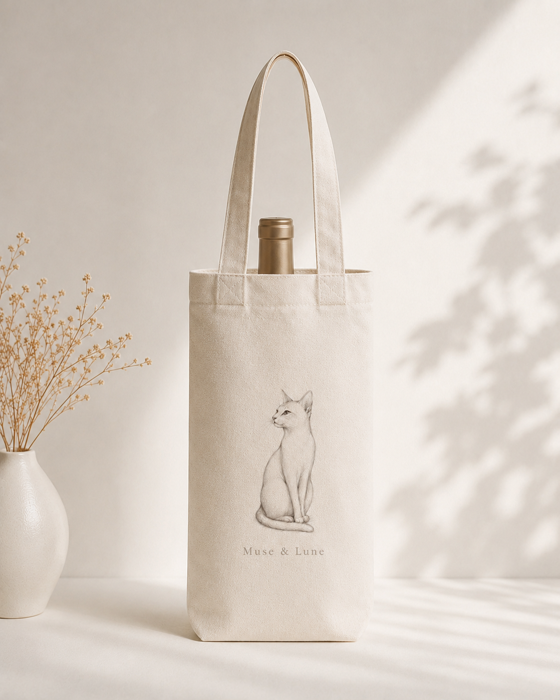 Luna Canvas Wine Tote