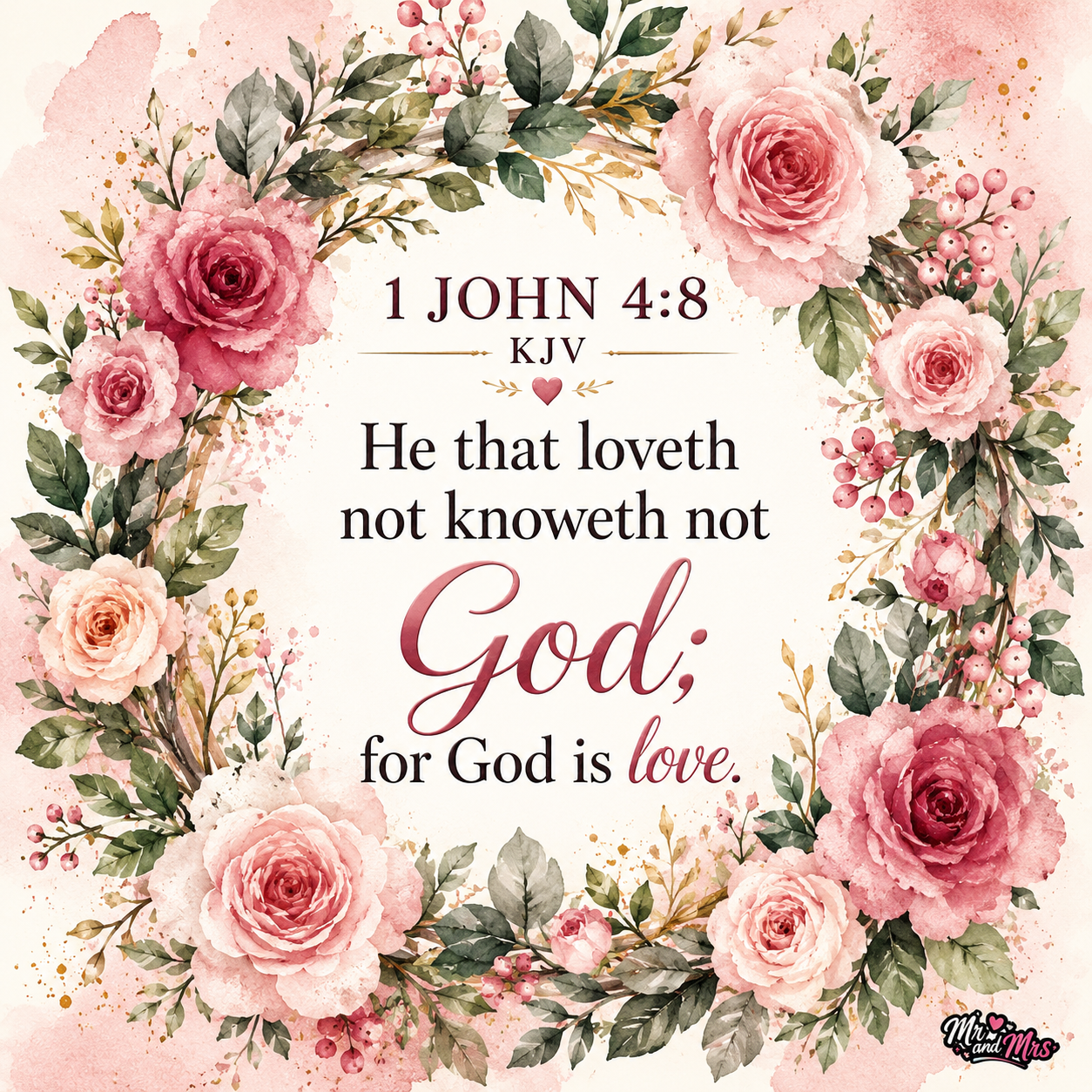 1 John 4:8 Sticker