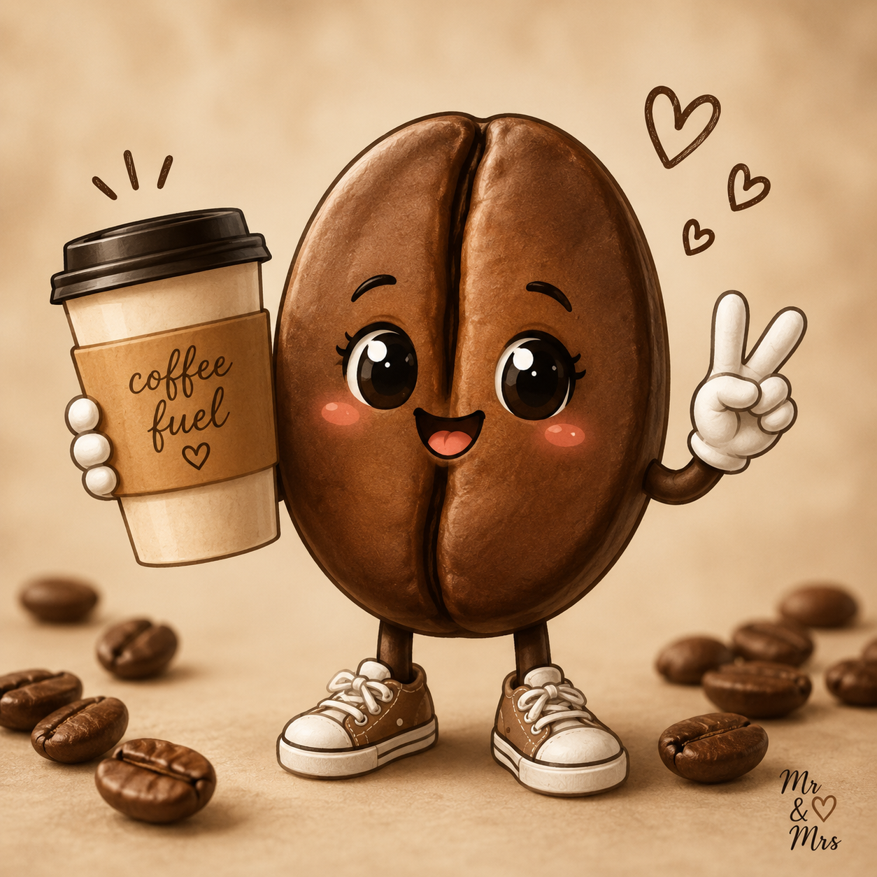 Coffee Bean Sticker