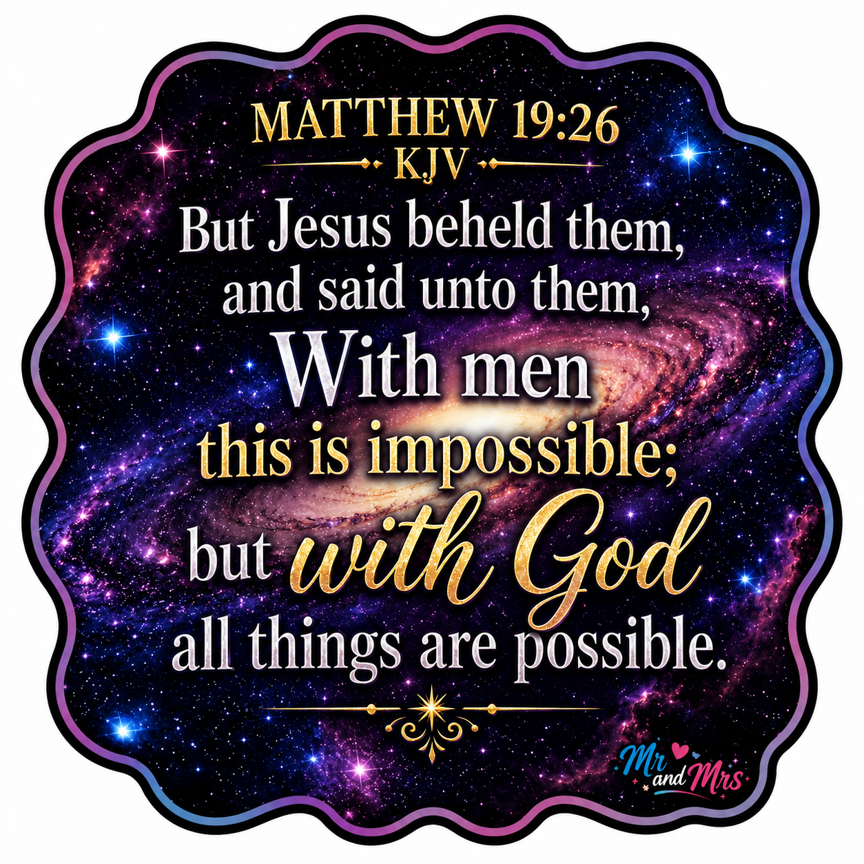 Matthew 19:26 Sticker