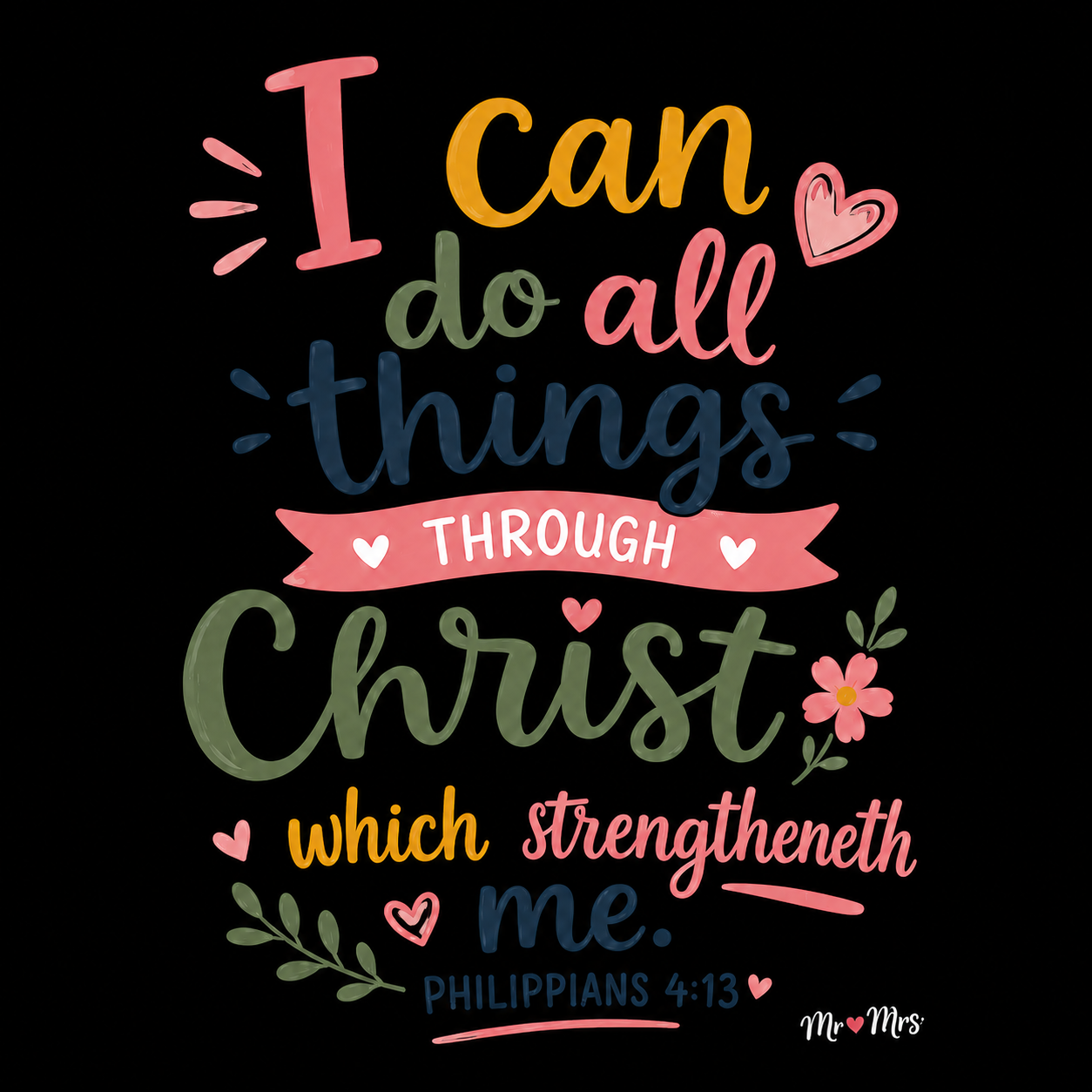 Philippians 4:13 Sticker