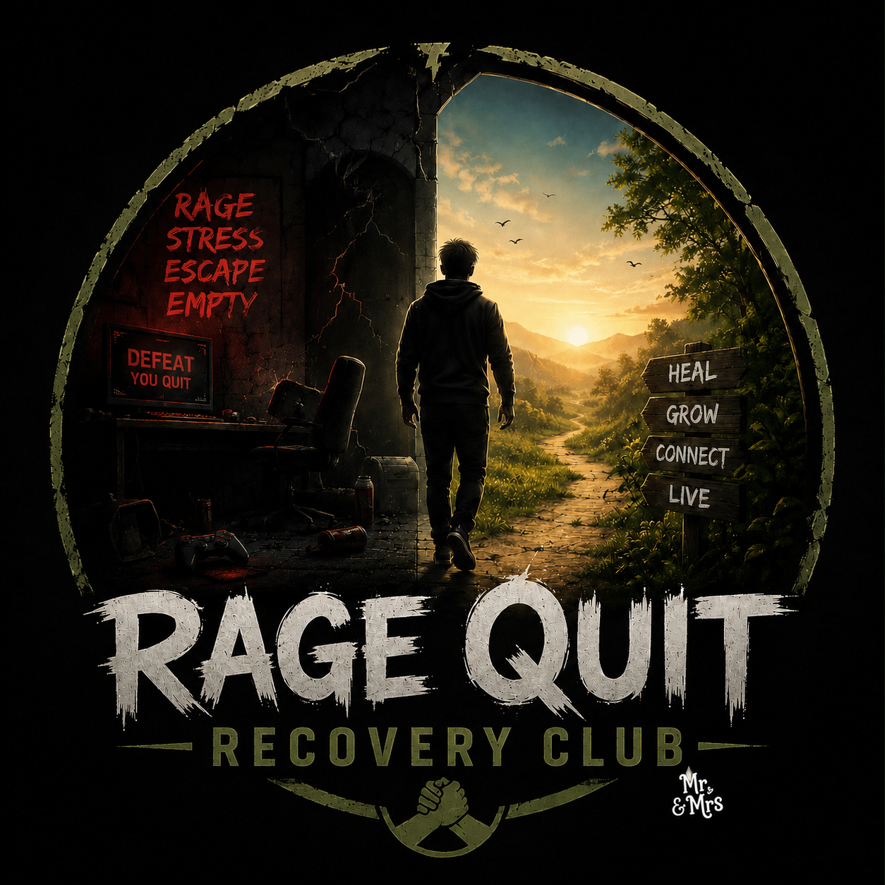 Rage Quit Recovery Sticker