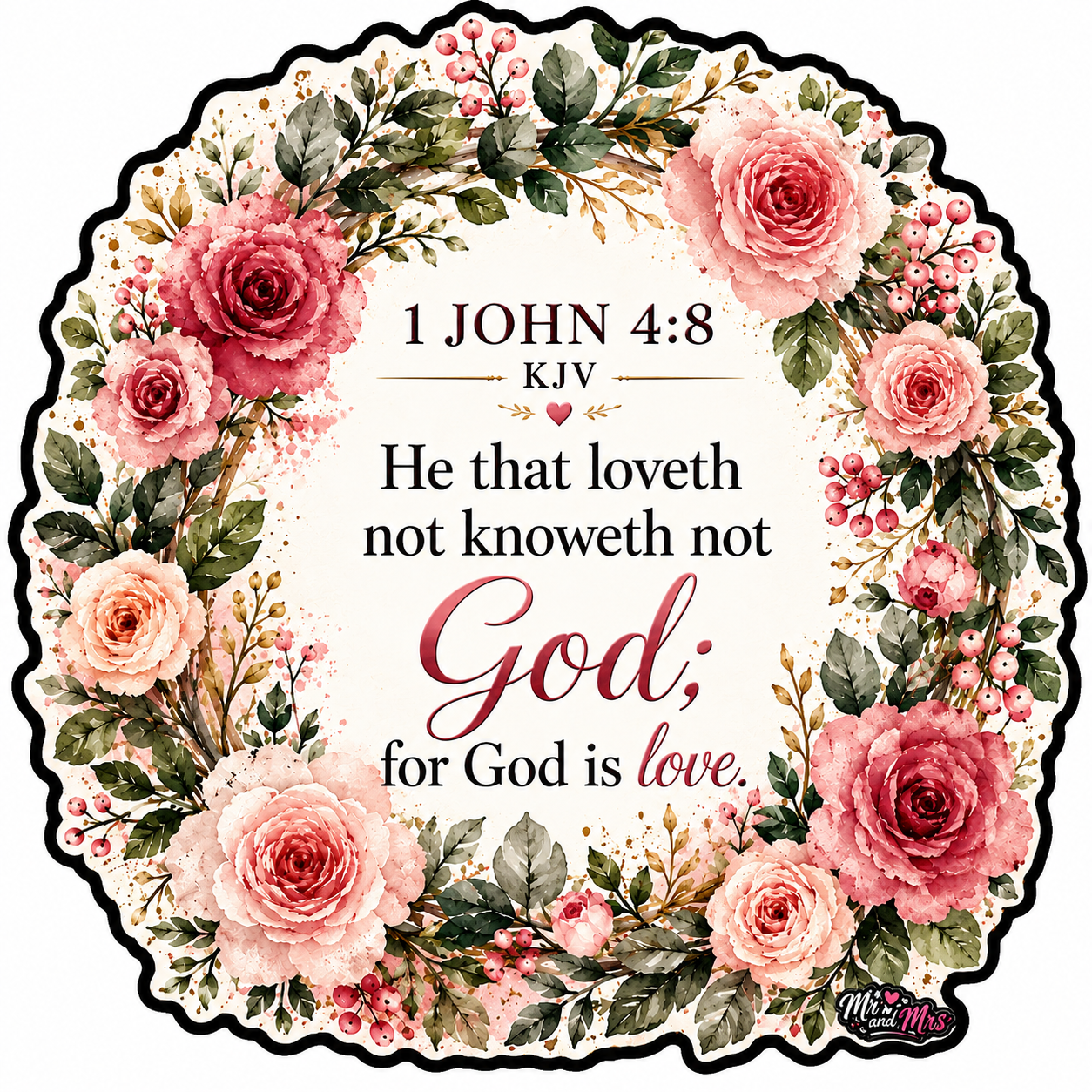 1 John 4:8 Sticker