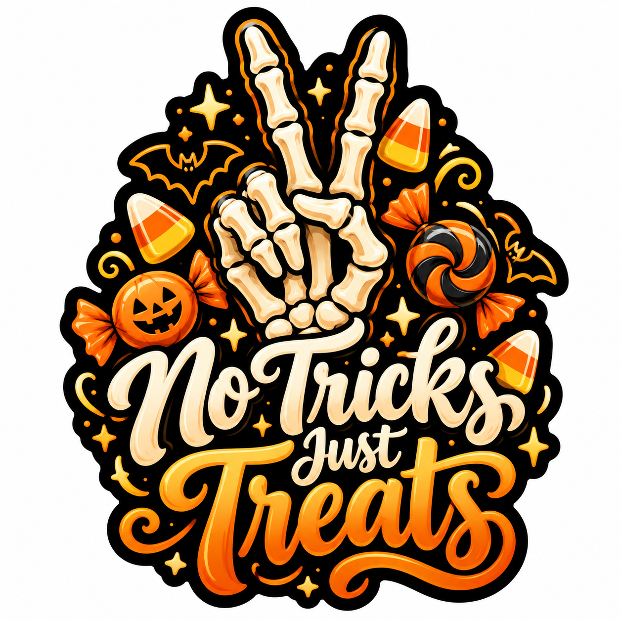 “No Tricks Just Treats” Sticker
