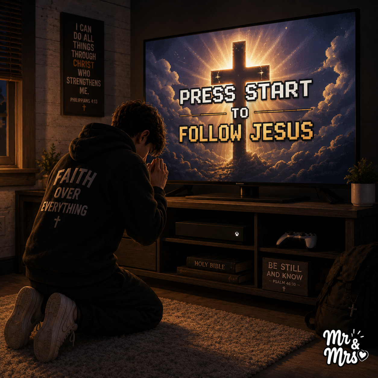 Press Start Follow Jesus Sticker