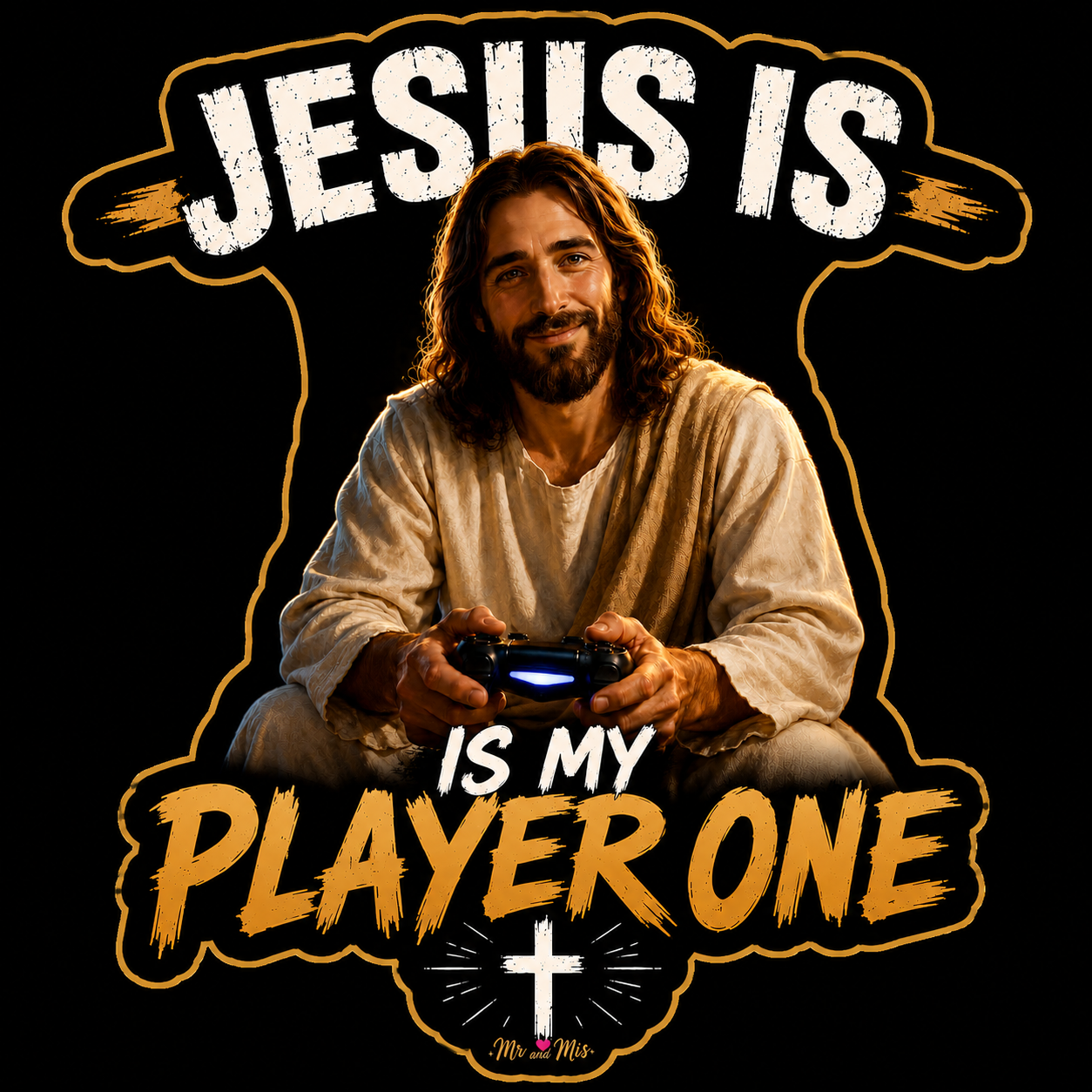 Jesus is my player one sticker.png