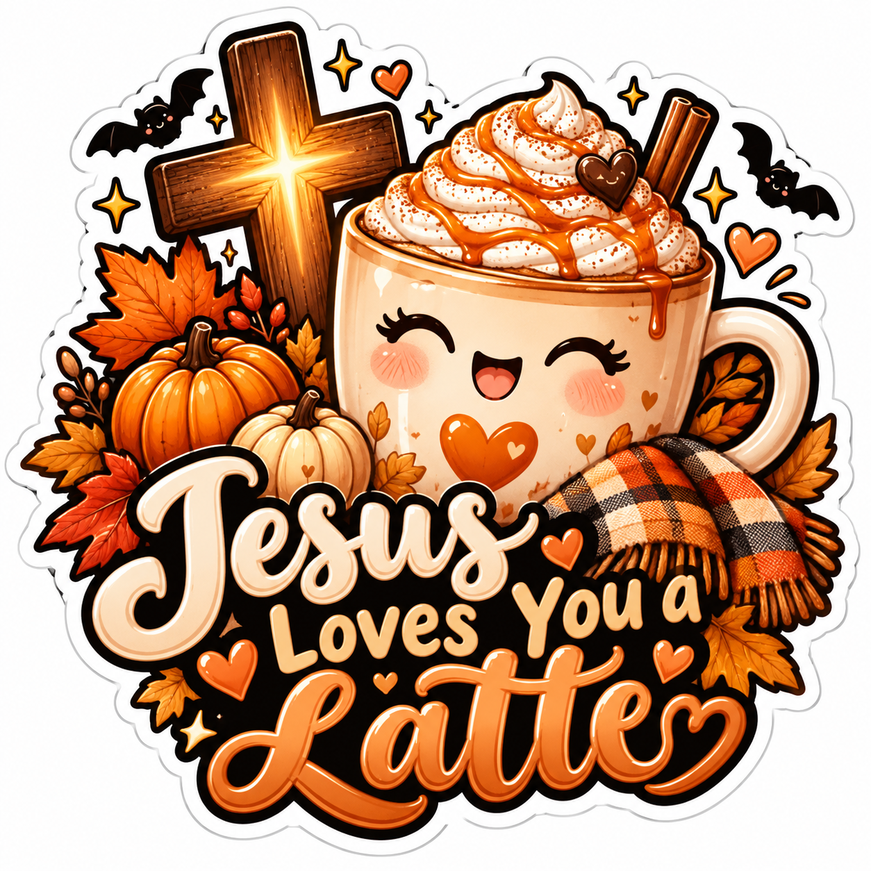 “Jesus Loves You a Latte” Sticker