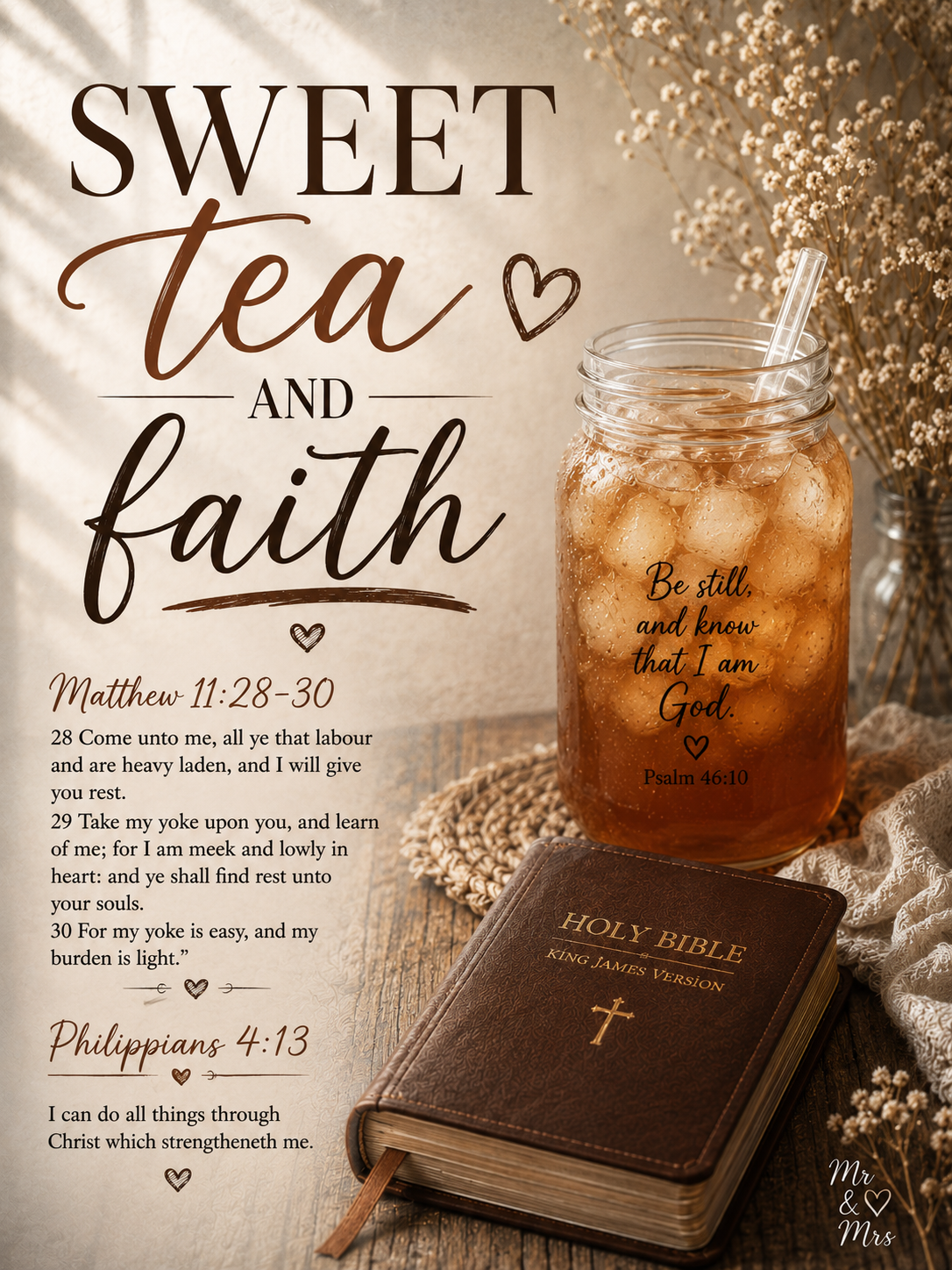 Sweet Tea and Faith Sticker
