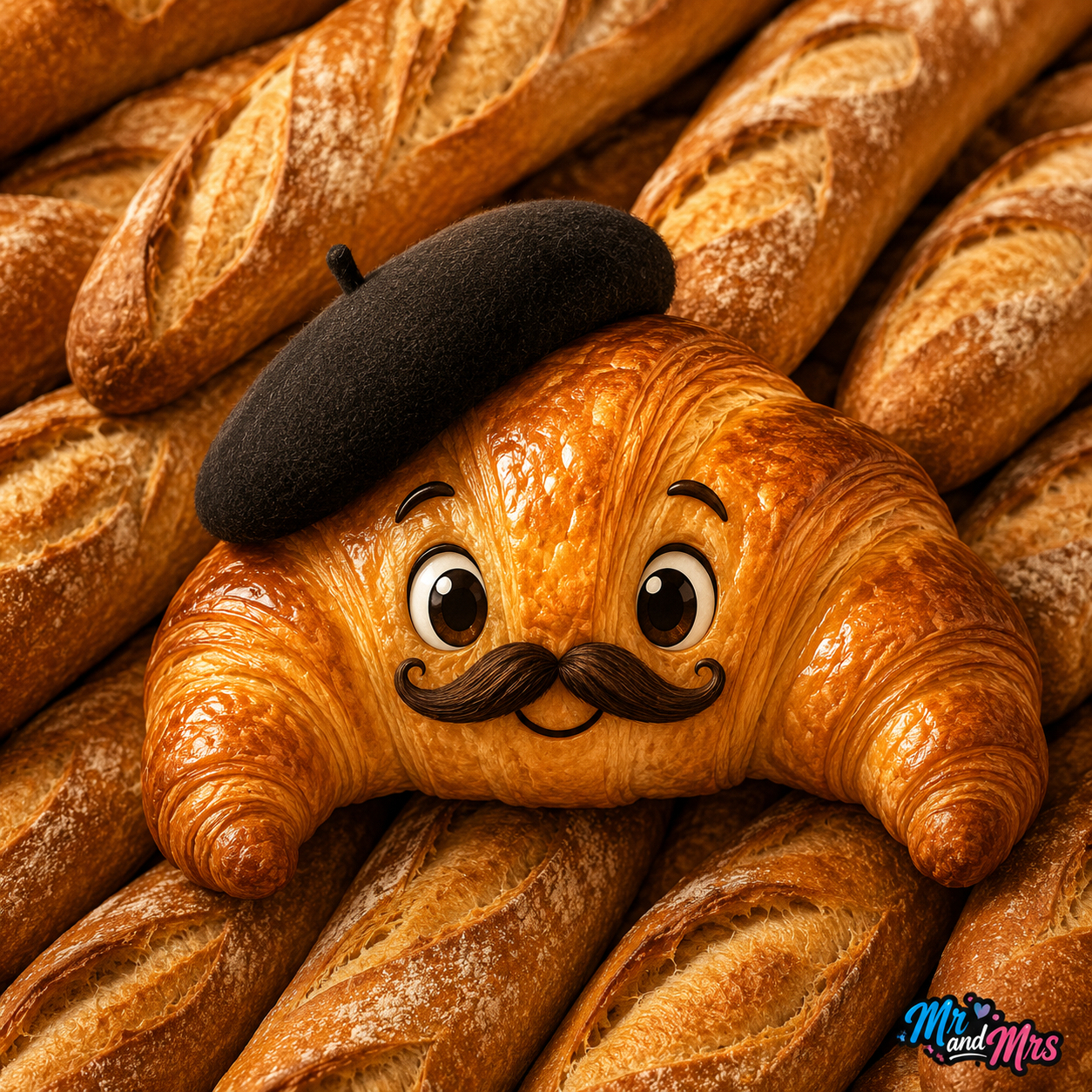 Crossiant Sticker
