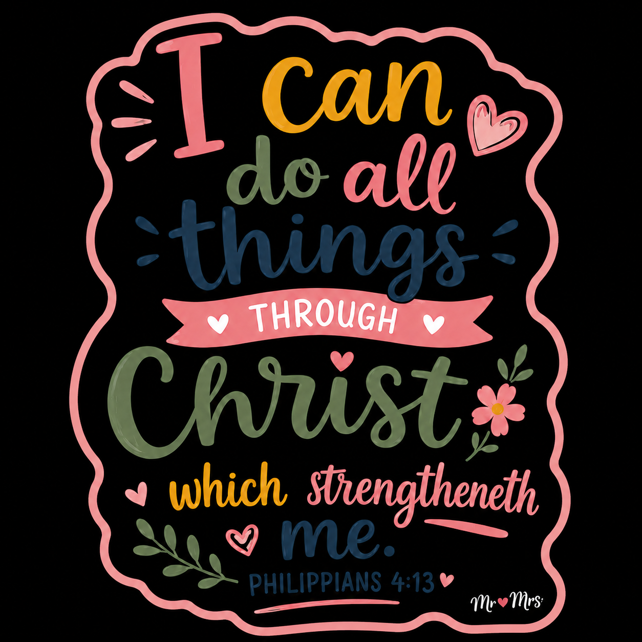 Philippians 4:13 Sticker