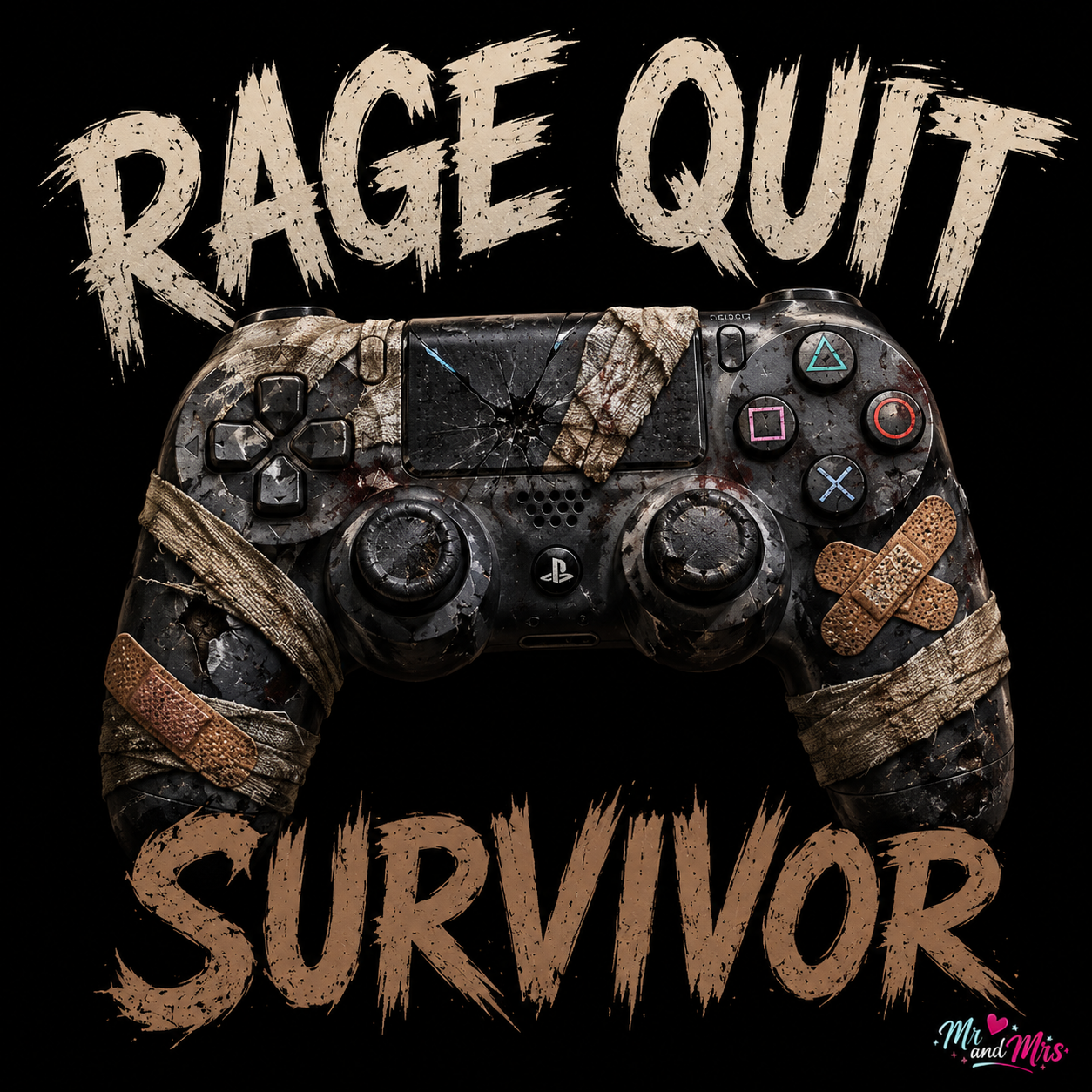 Rage Quit Survivor PlayStation Sticker