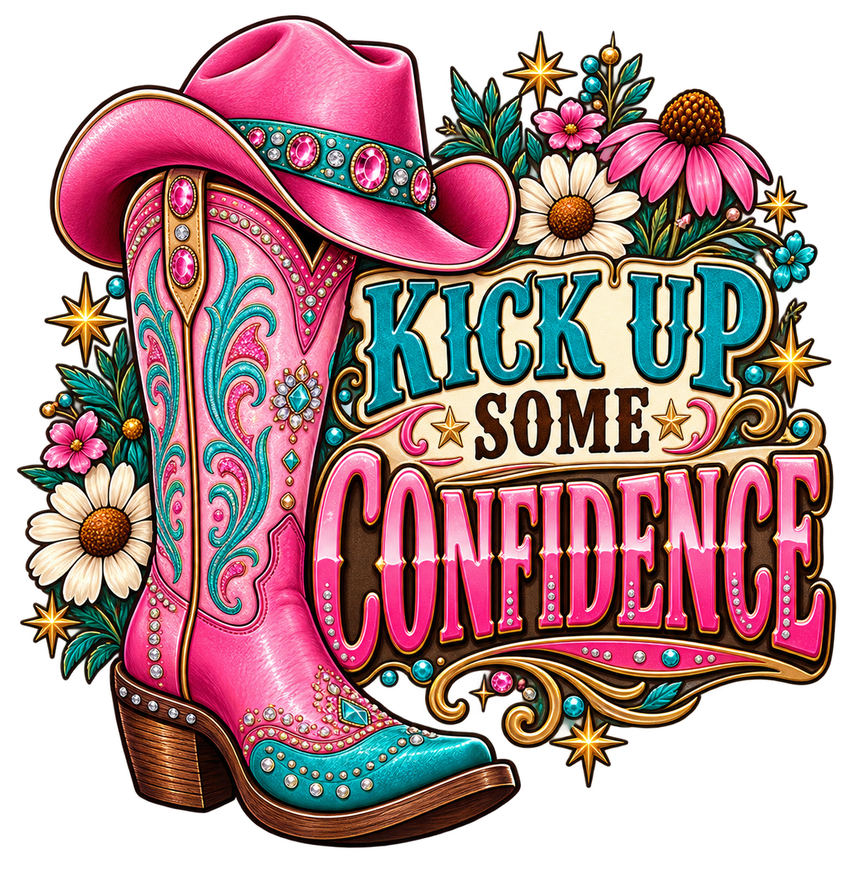 Kick Up Some Confidence Sticker