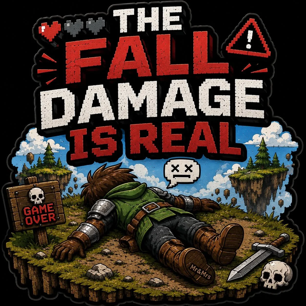 the fall damage is real sticker.jpeg