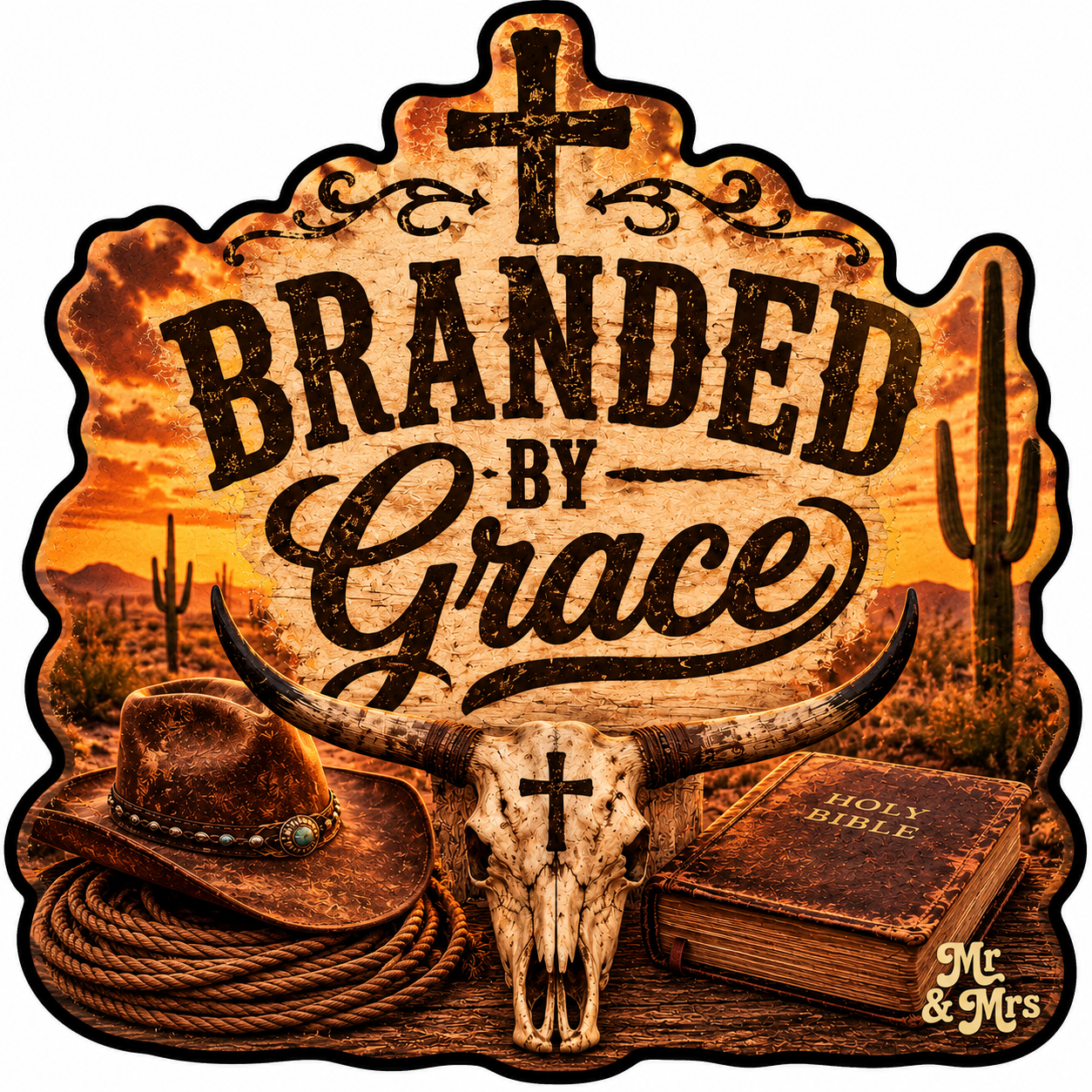 Branded By Grace Sticker
