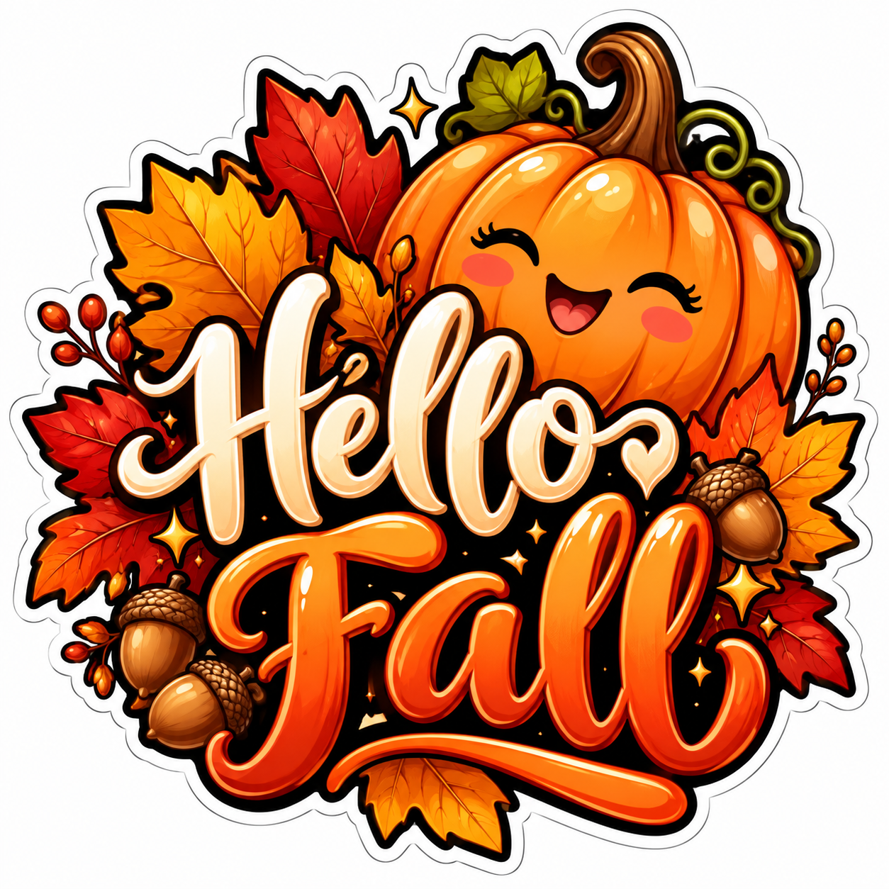 “Hello Fall” Sticker