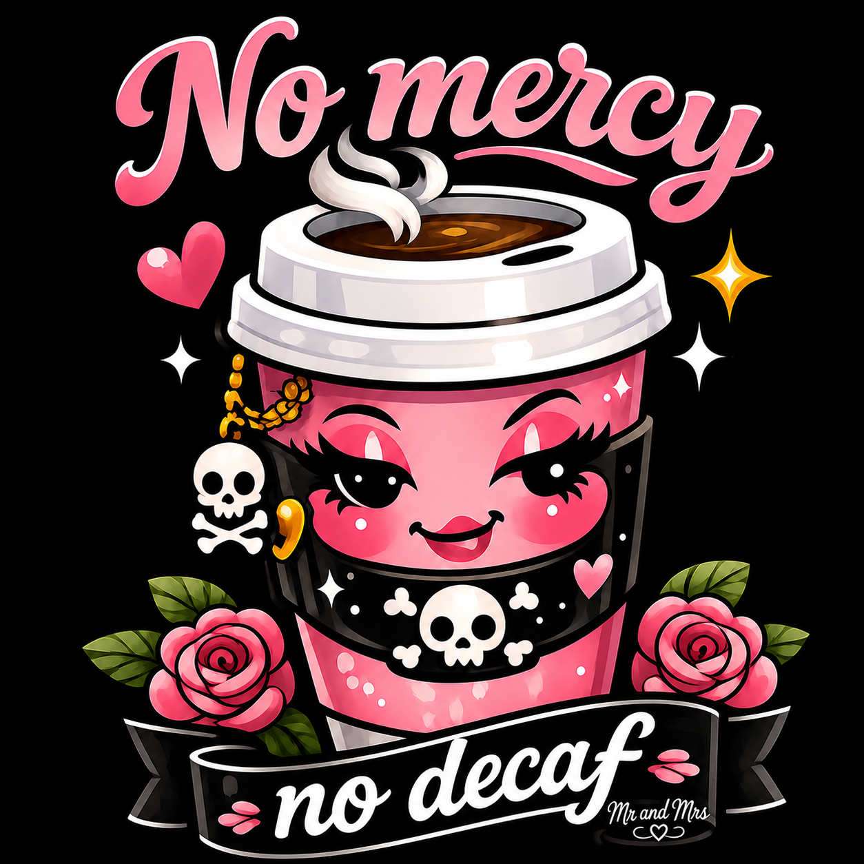 No Mercy No Decaf Sticker (for women)