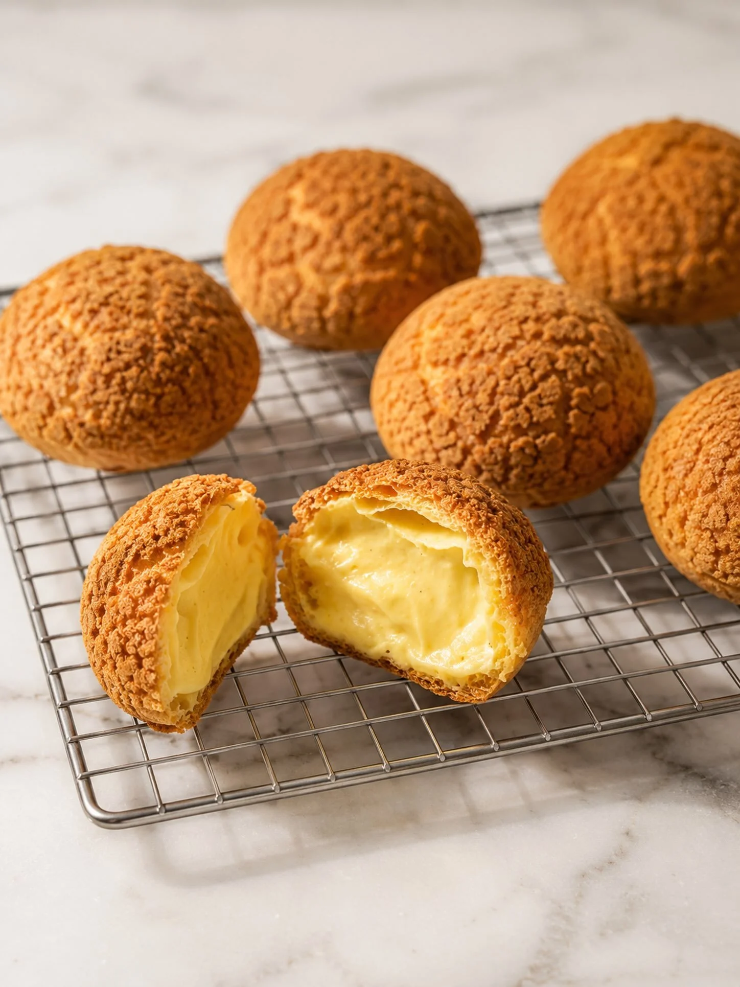 🍰 🧁 Dessert of the week is here!🧁🍰

Choux au craquelin with diplomat cream. Come try the best cream puffs in town! 

Orders open Monday 10:00 a.m.