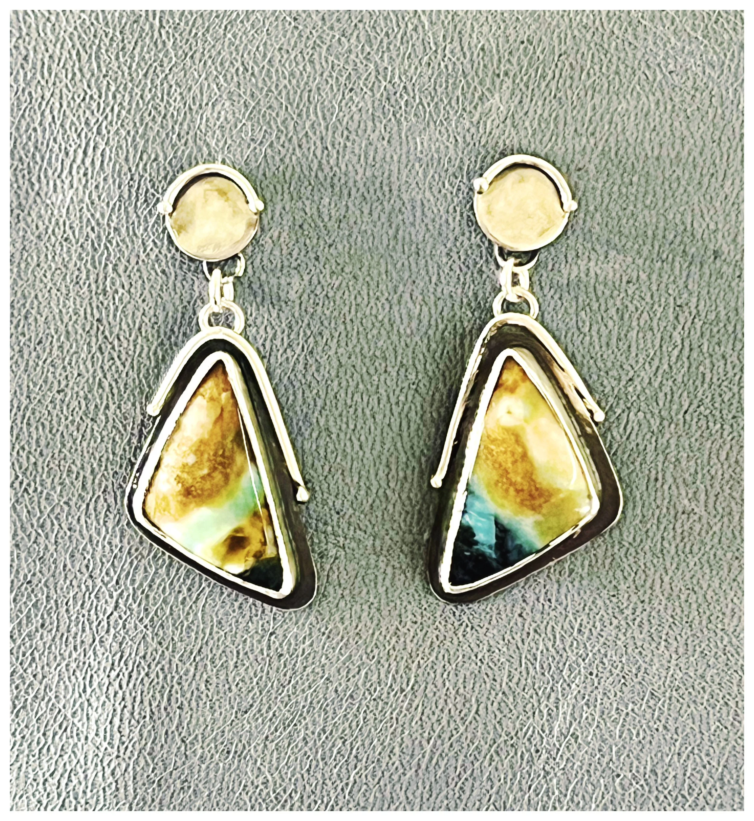 Opalized Wood Earrings