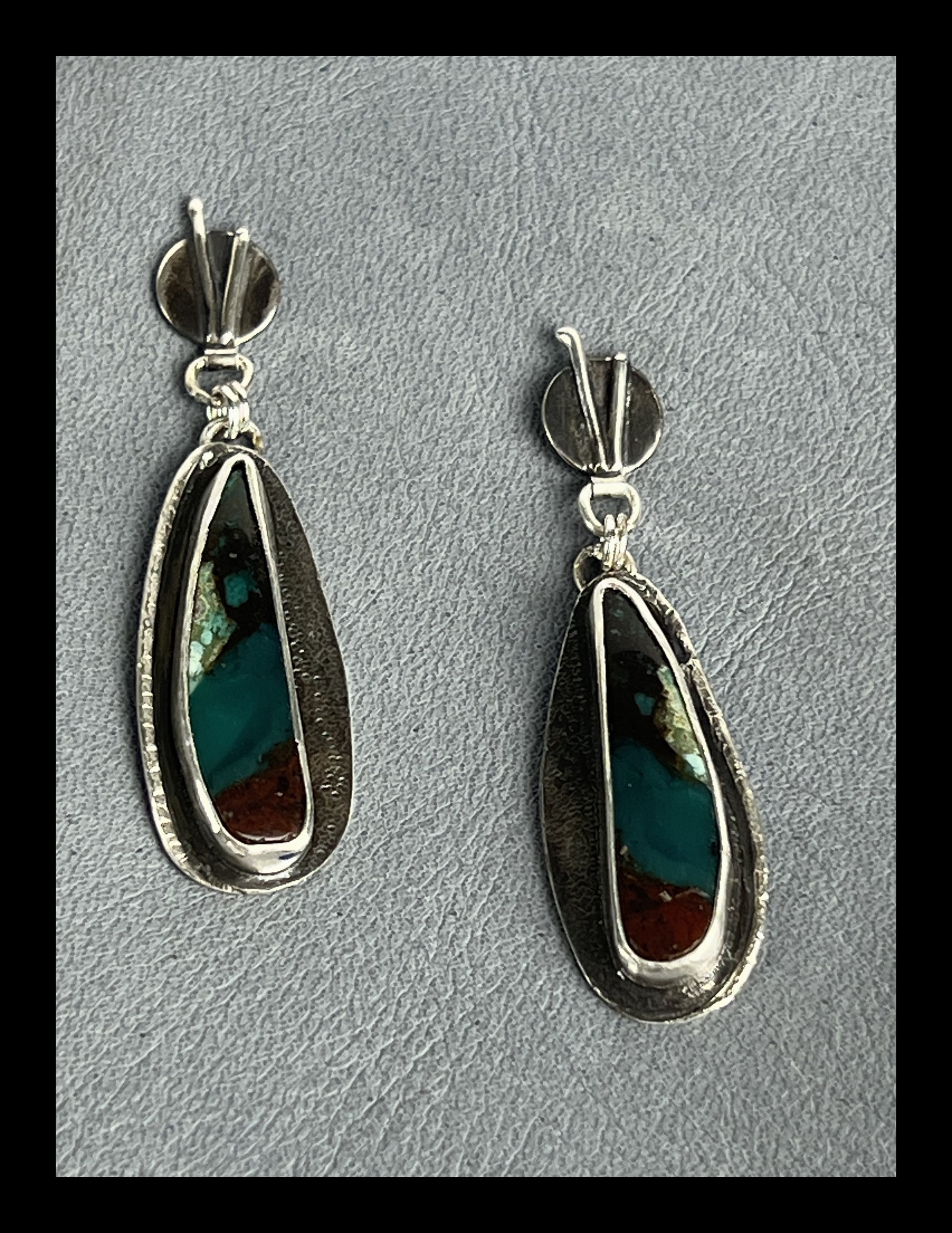 Opalized Wood Earrings