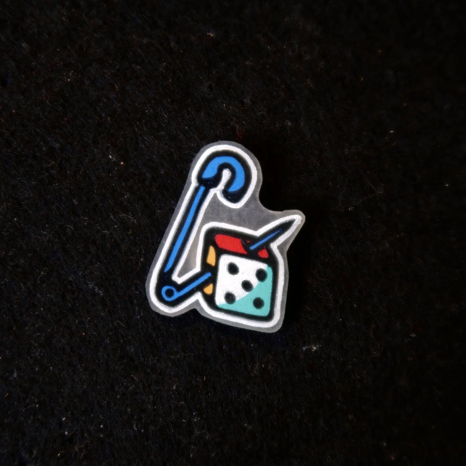 Hand Painted Shrinky Dink Pin