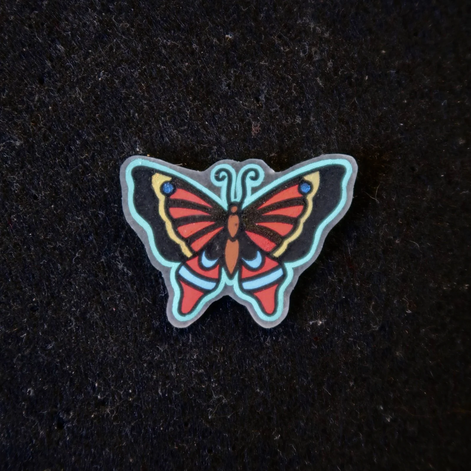 Hand Painted Shrinky Dink Pin