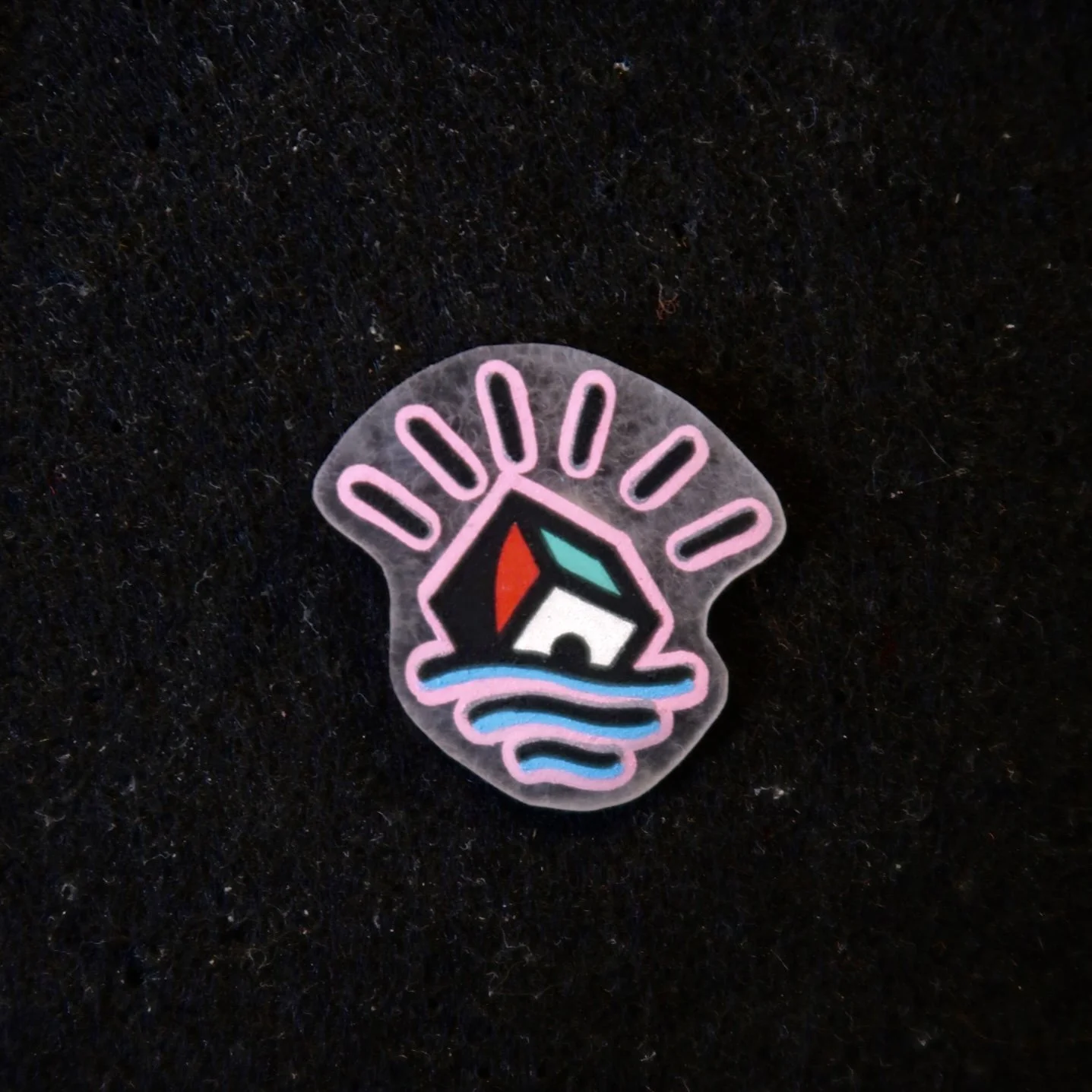 Hand Painted Shrinky Dink Pin