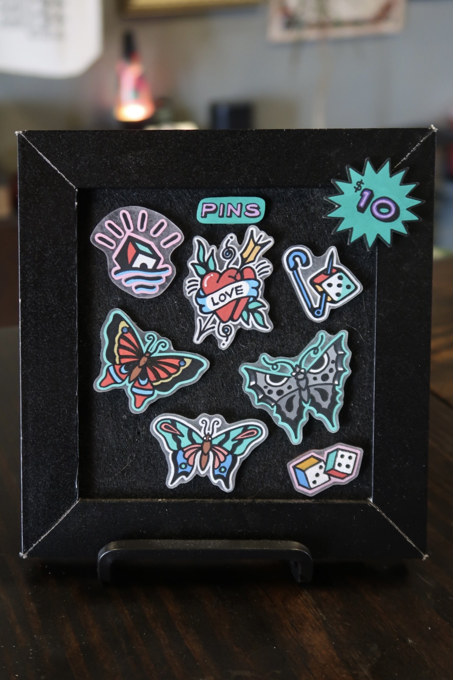 Hand Painted Shrinky Dink Pin