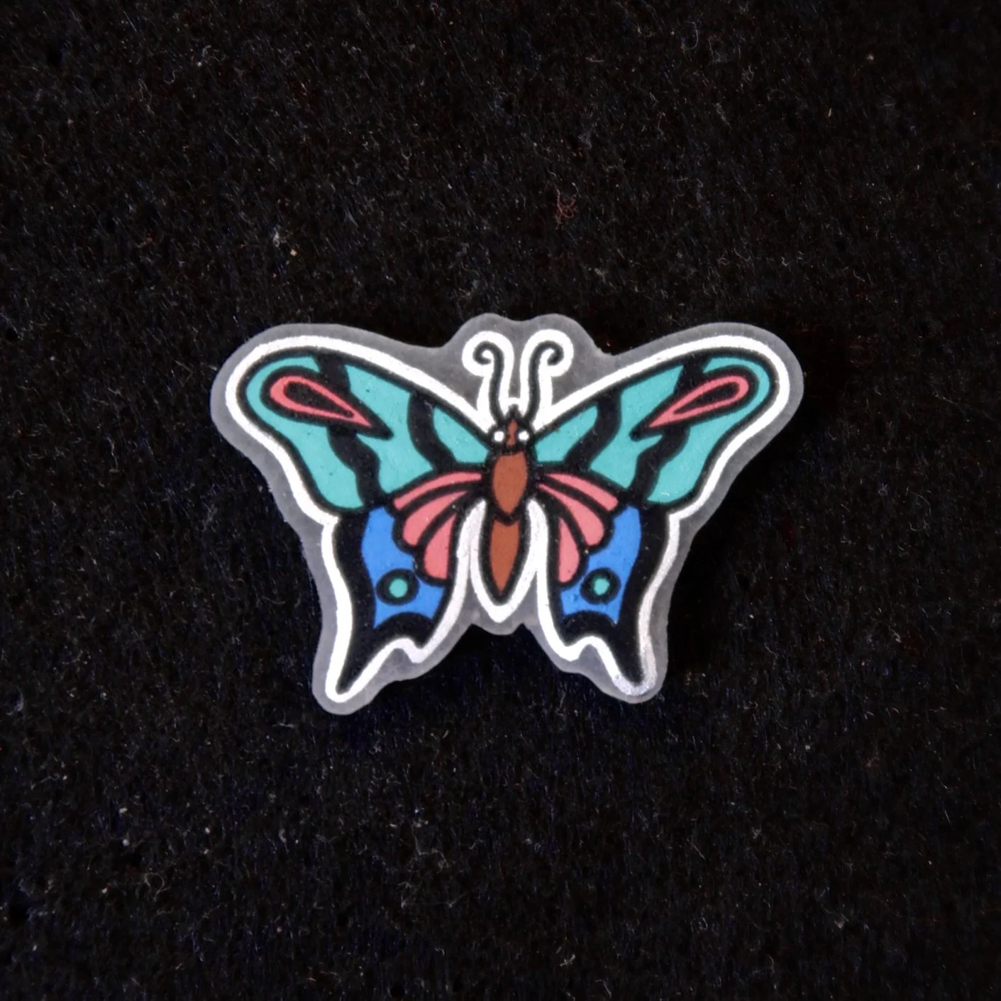 Hand Painted Shrinky Dink Pin