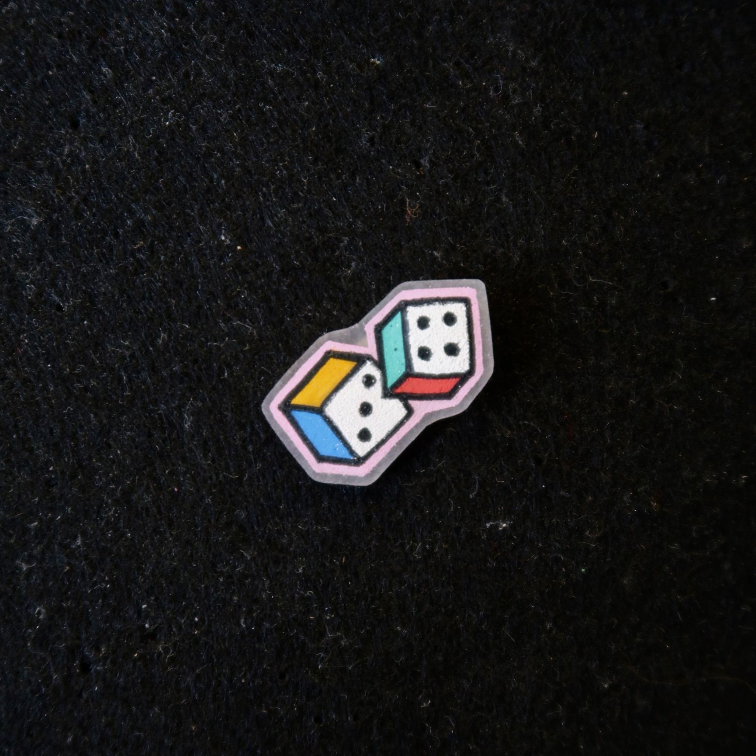 Hand Painted Shrinky Dink Pin