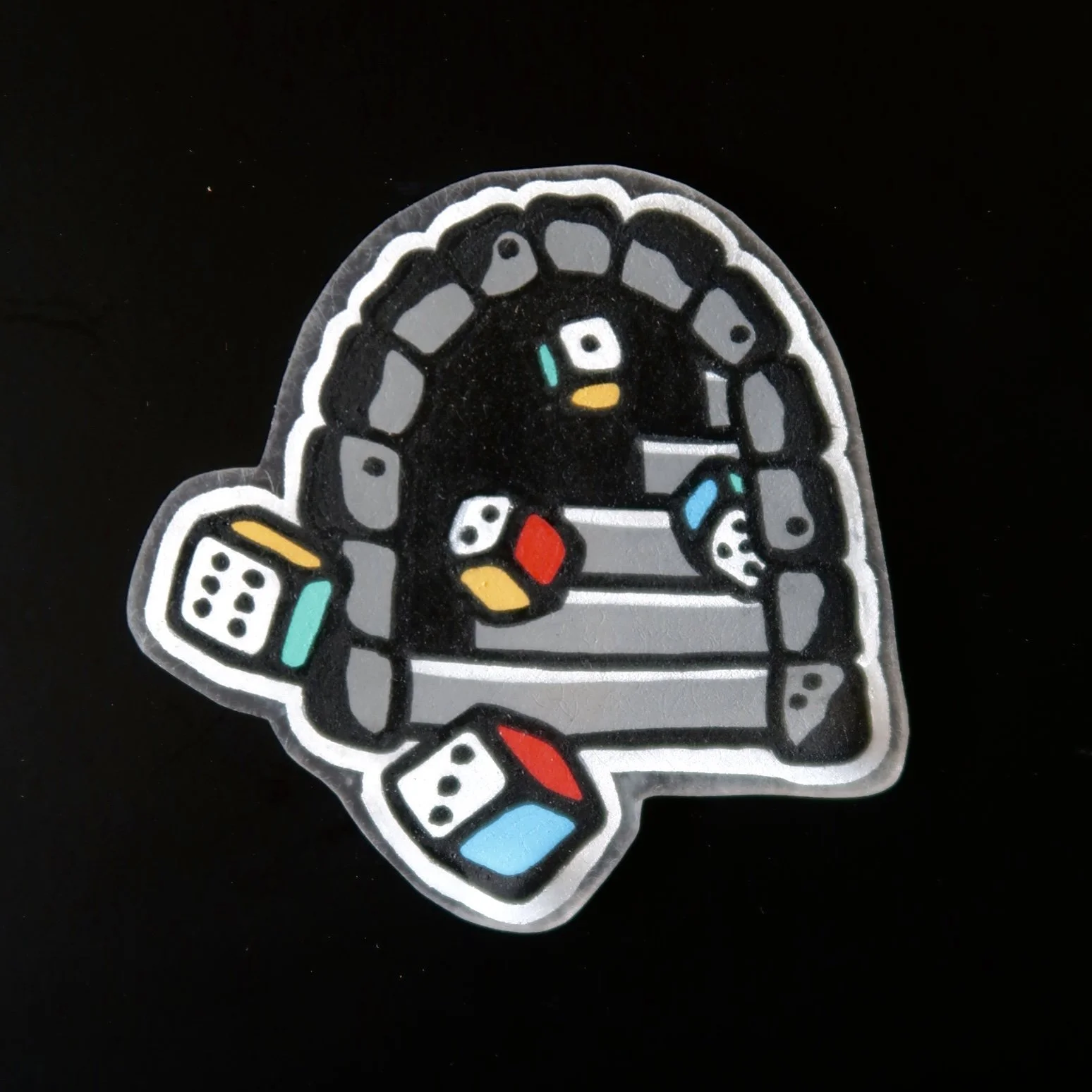 Hand Painted Shrinky Dink Magnet