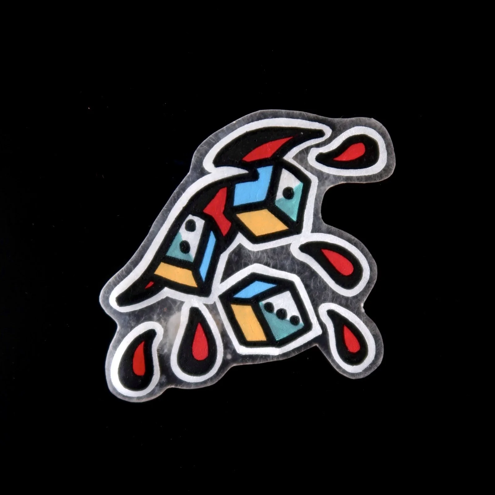 Hand Painted Shrinky Dink Magnet