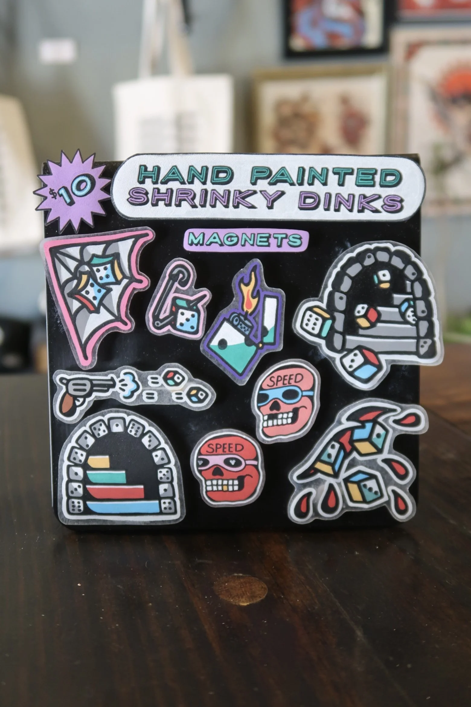 Hand Painted Shrinky Dink Magnet