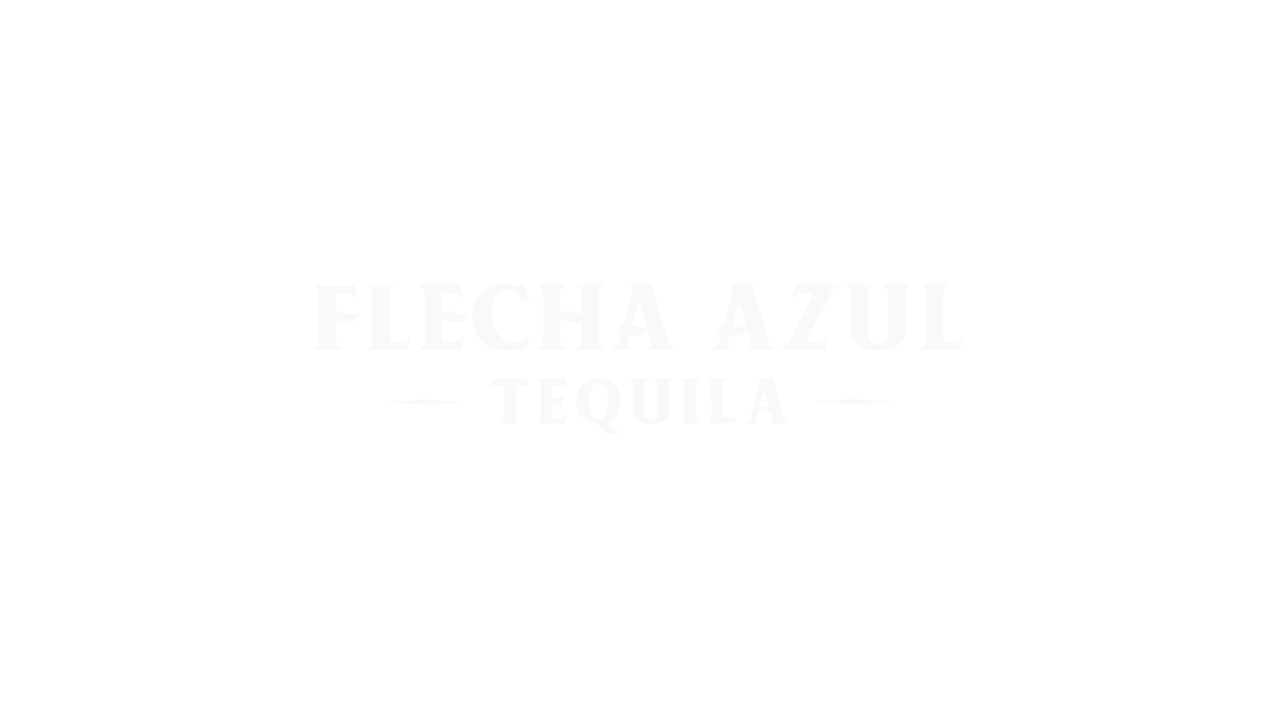 Black background with white text that reads 'Flecha Azul Tequila'.