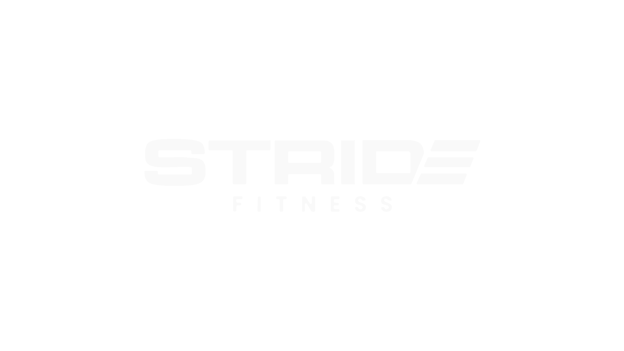 Black background with the word 'STRODE' in large, white, futuristic font, and the word 'FITNESS' in smaller white font below.