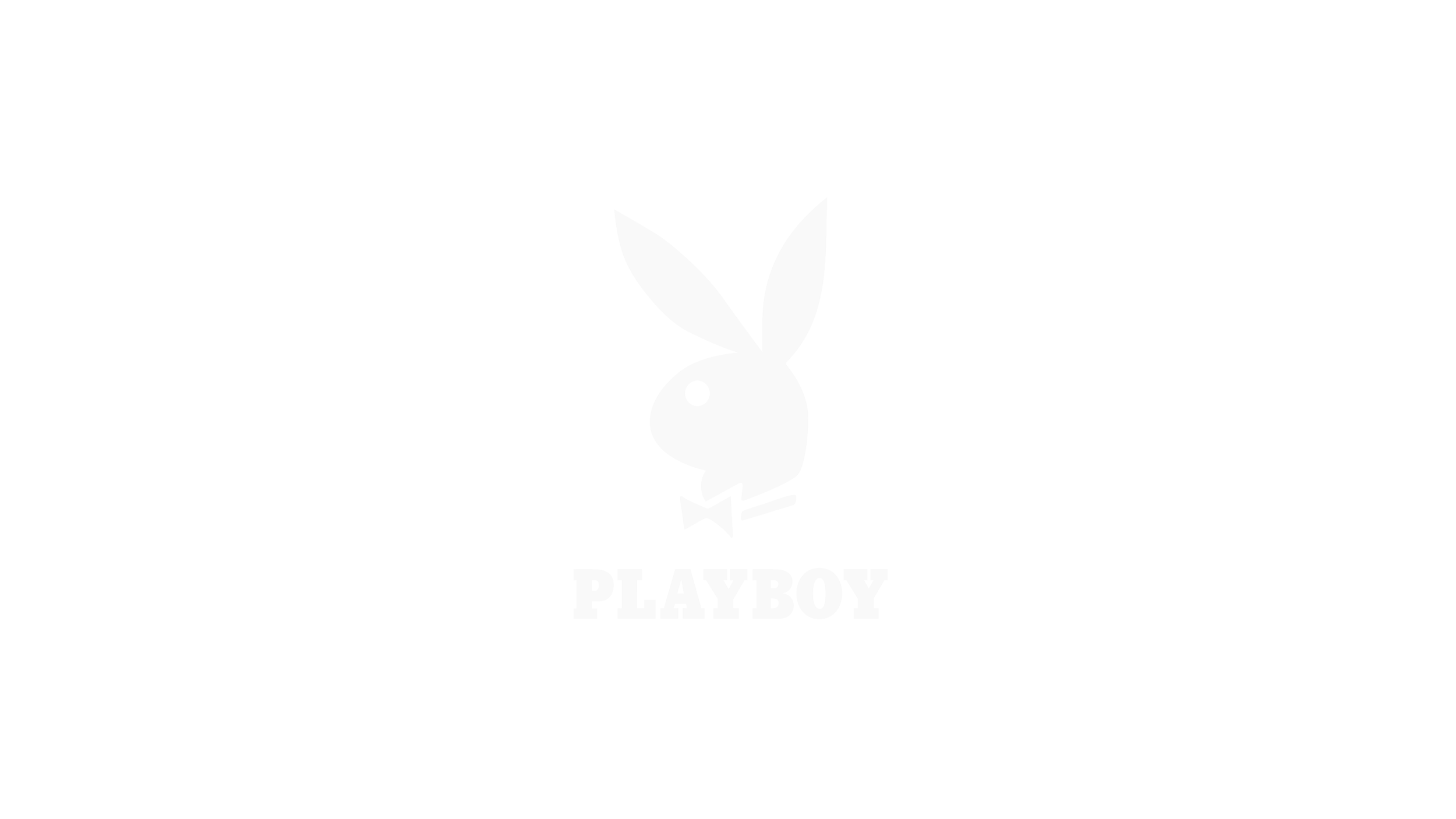 Black background with a white Playboy bunny logo and the text 'PLAYBOY' beneath it.