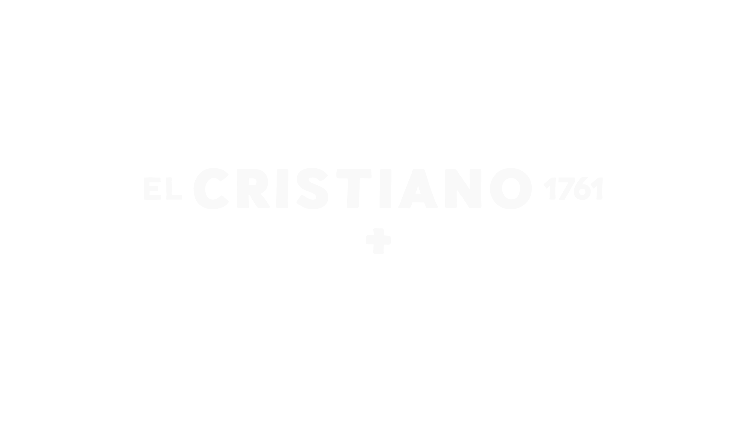 Logo with a black crown above the text 'EL CRISTIANO 1761 +' in white.