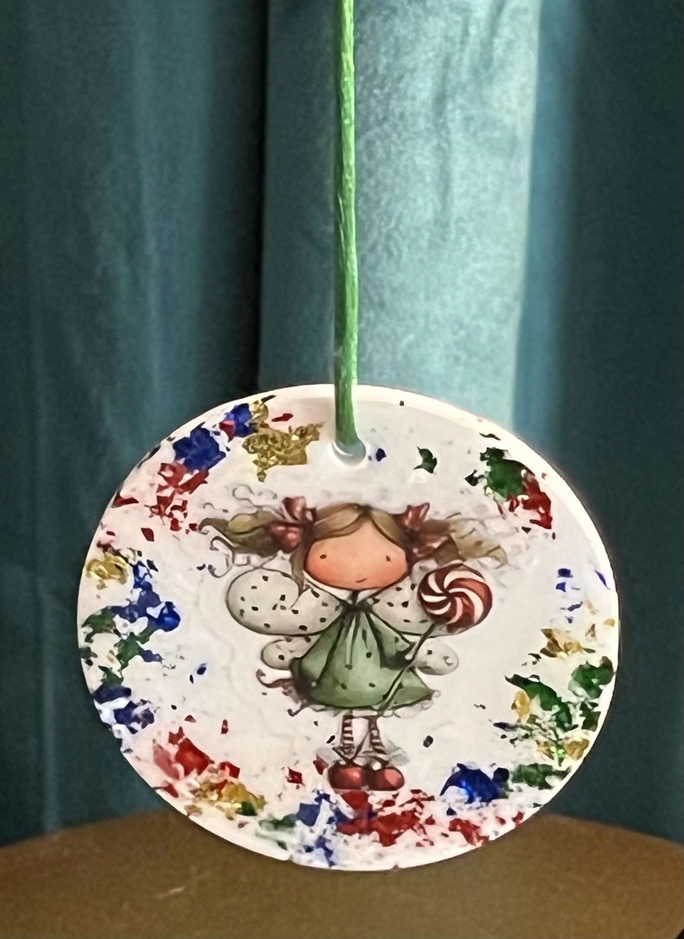 Charming Holiday Lollipop Fairy Ornament
