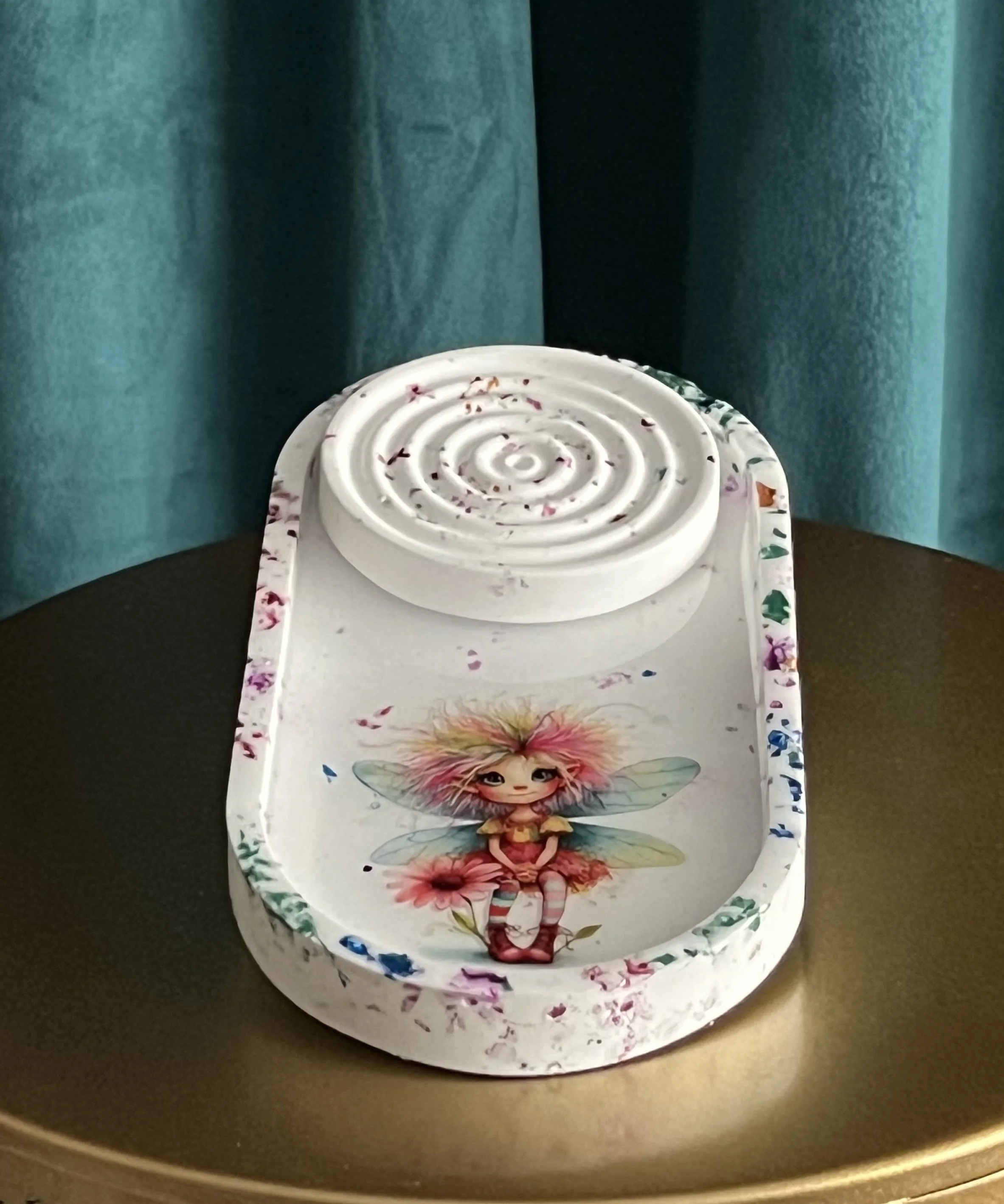 Enchanted Fairy Flower Incense Burner and Tray