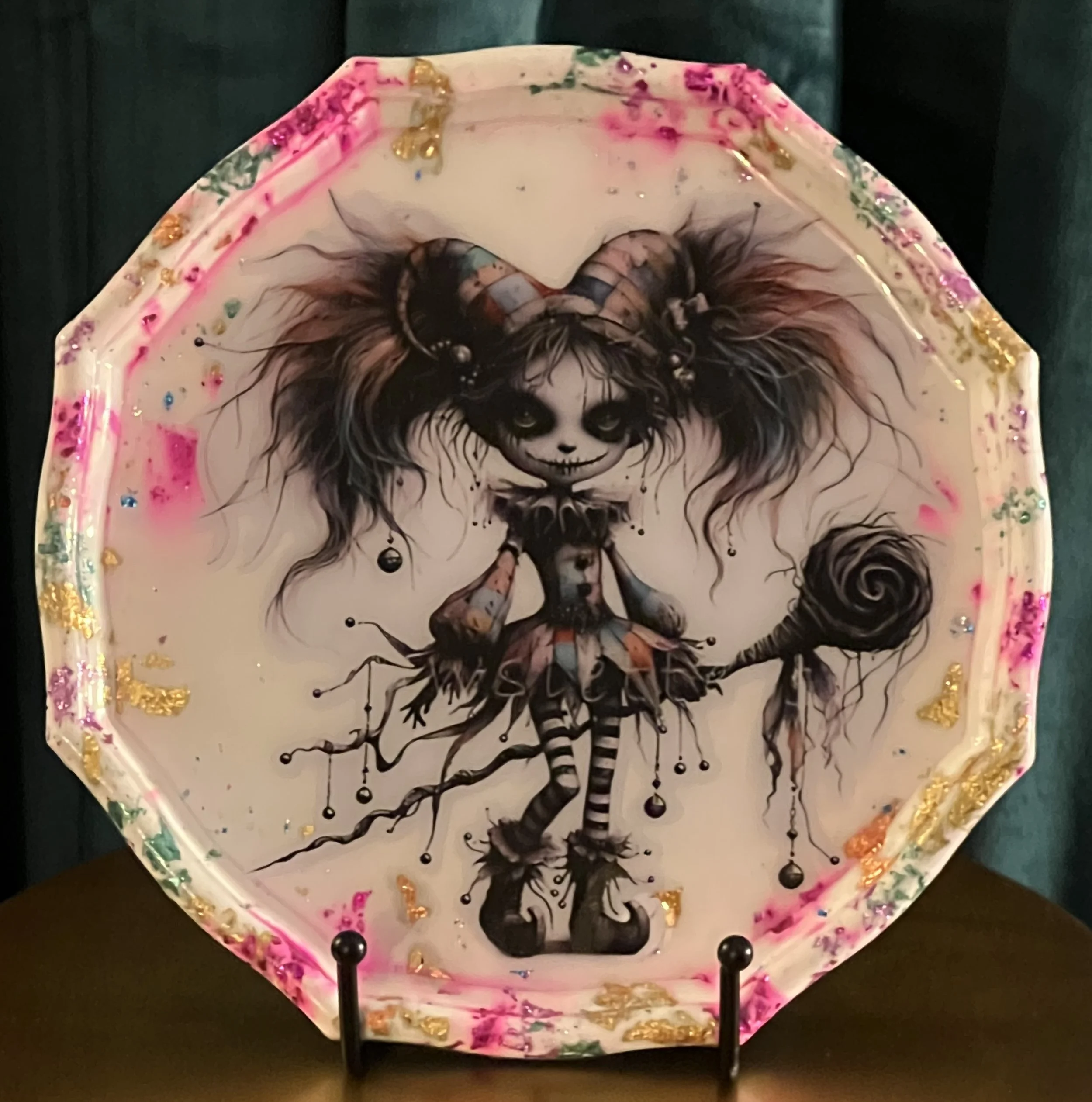 Wicked Gothic Jester Art Tray I