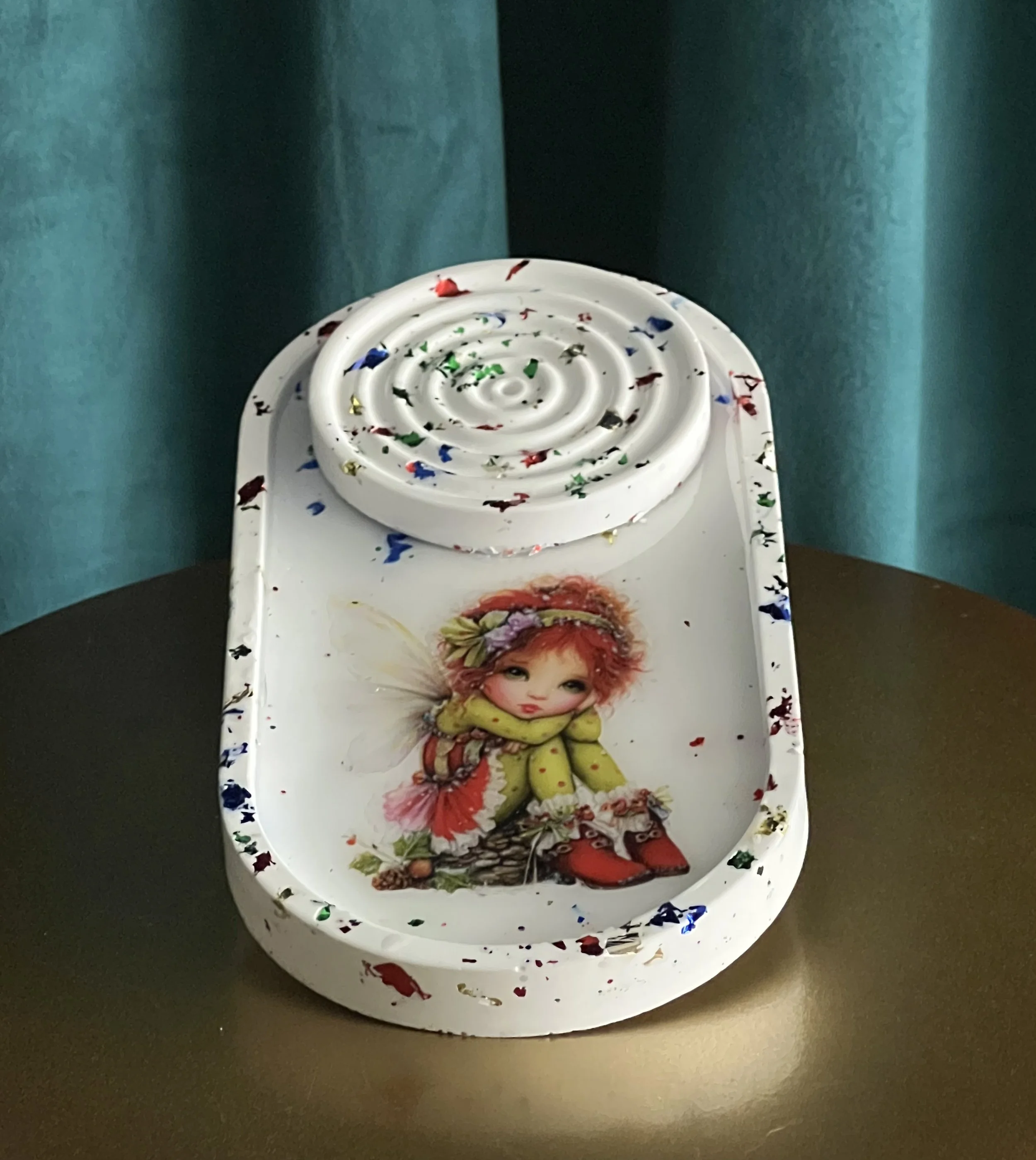 Enchanted Fairy Holiday Decor Incense Burner and Tray II