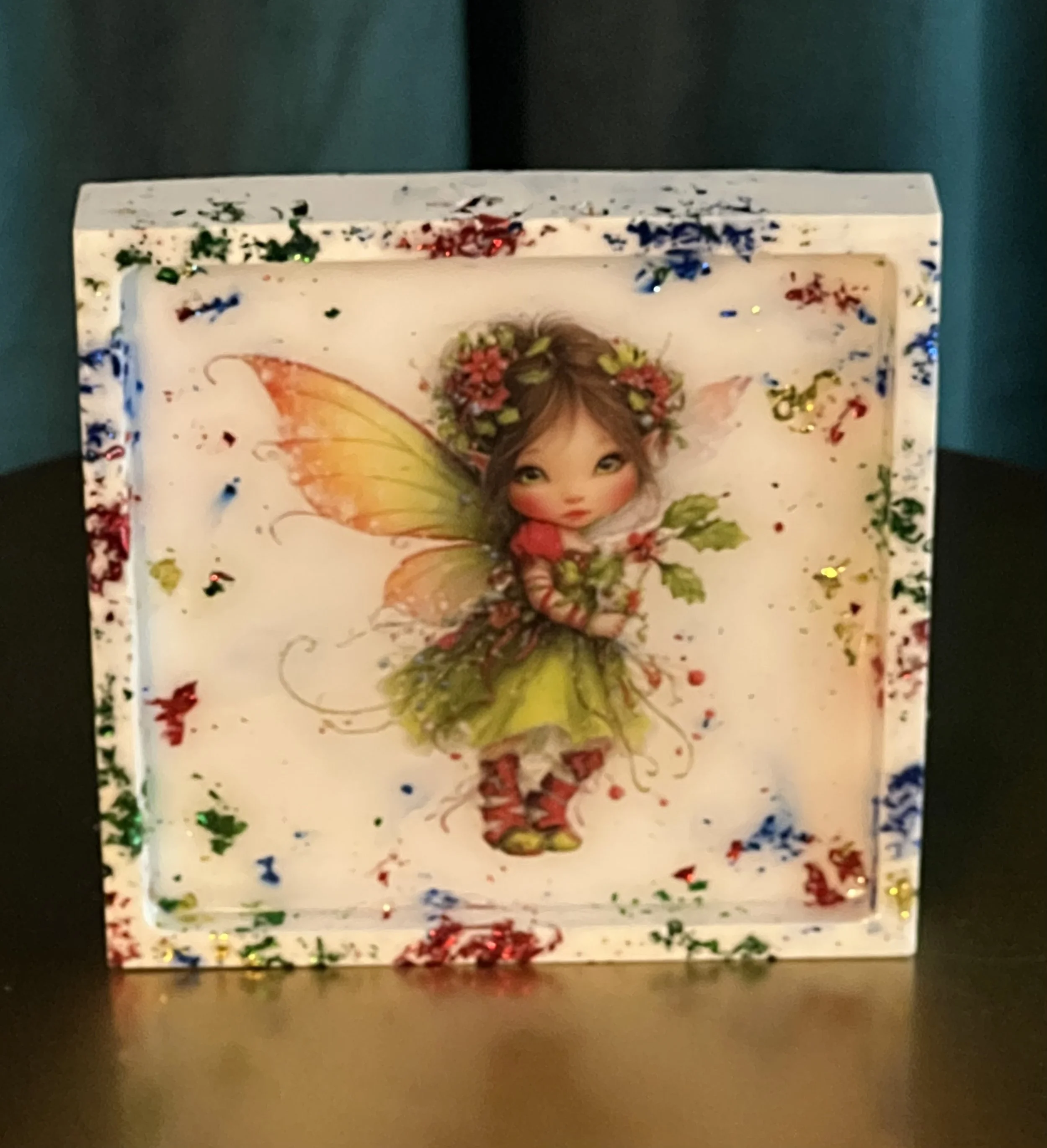 Whimsical Holiday Fairy Art Block