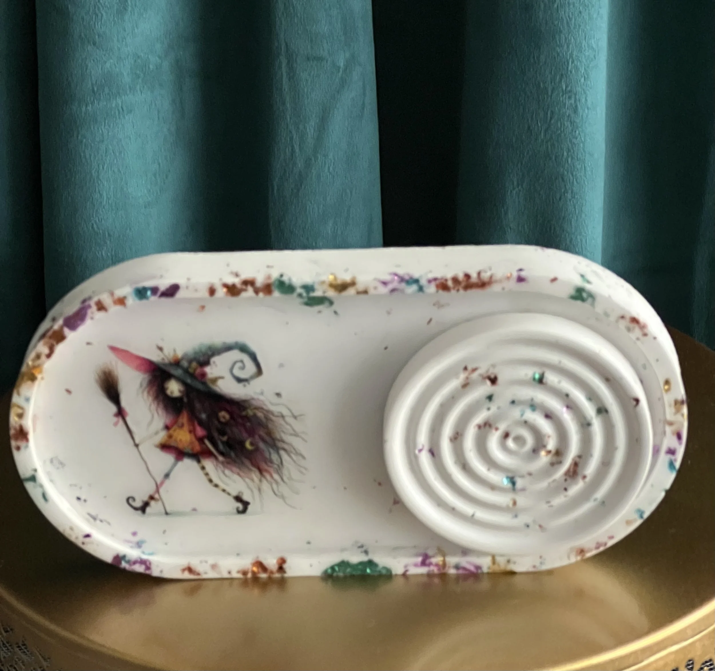 Enchanted Witchy Decor Incense Burner and Tray