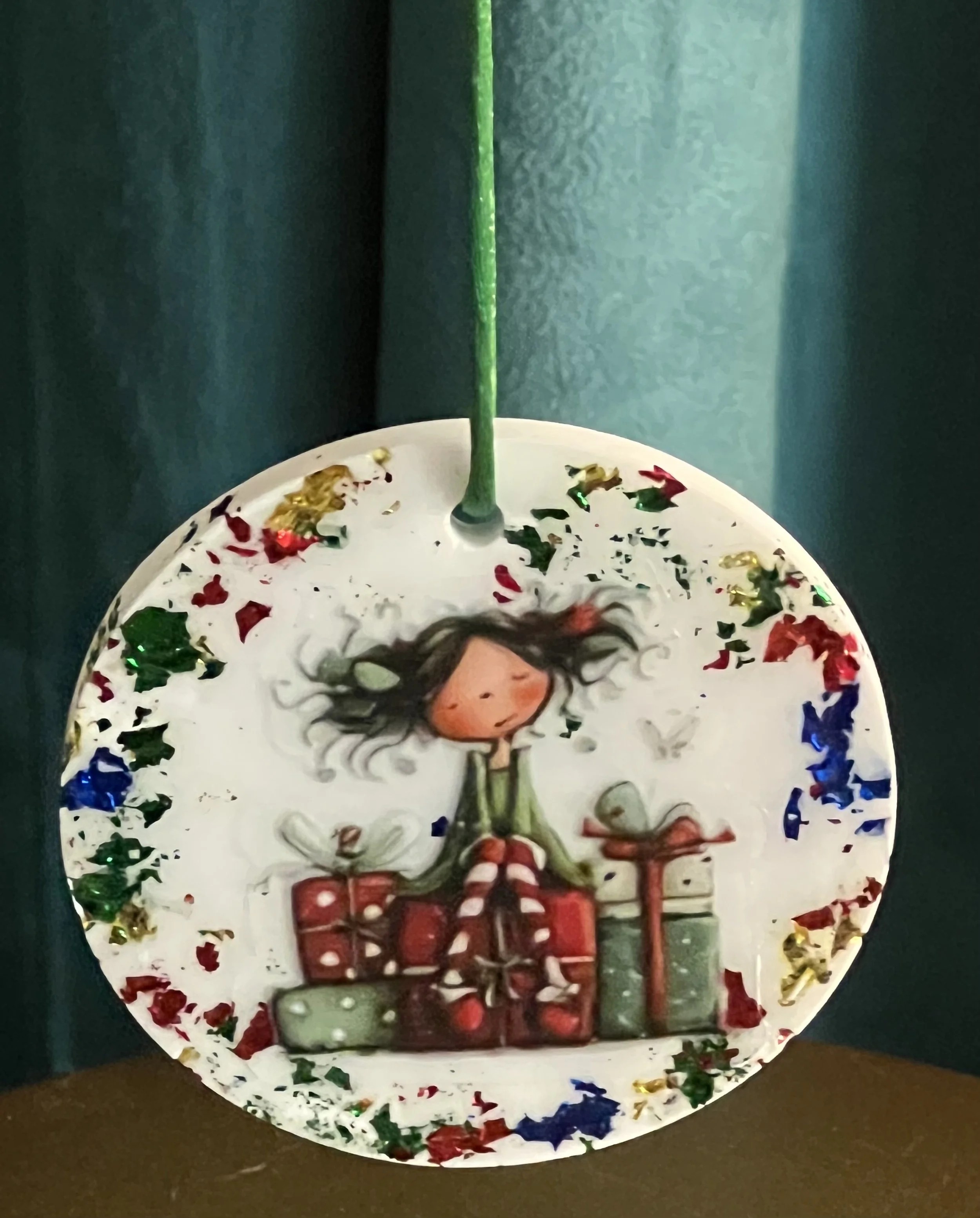 Whimsical Holiday Fairy Bearing Gifts Ornament