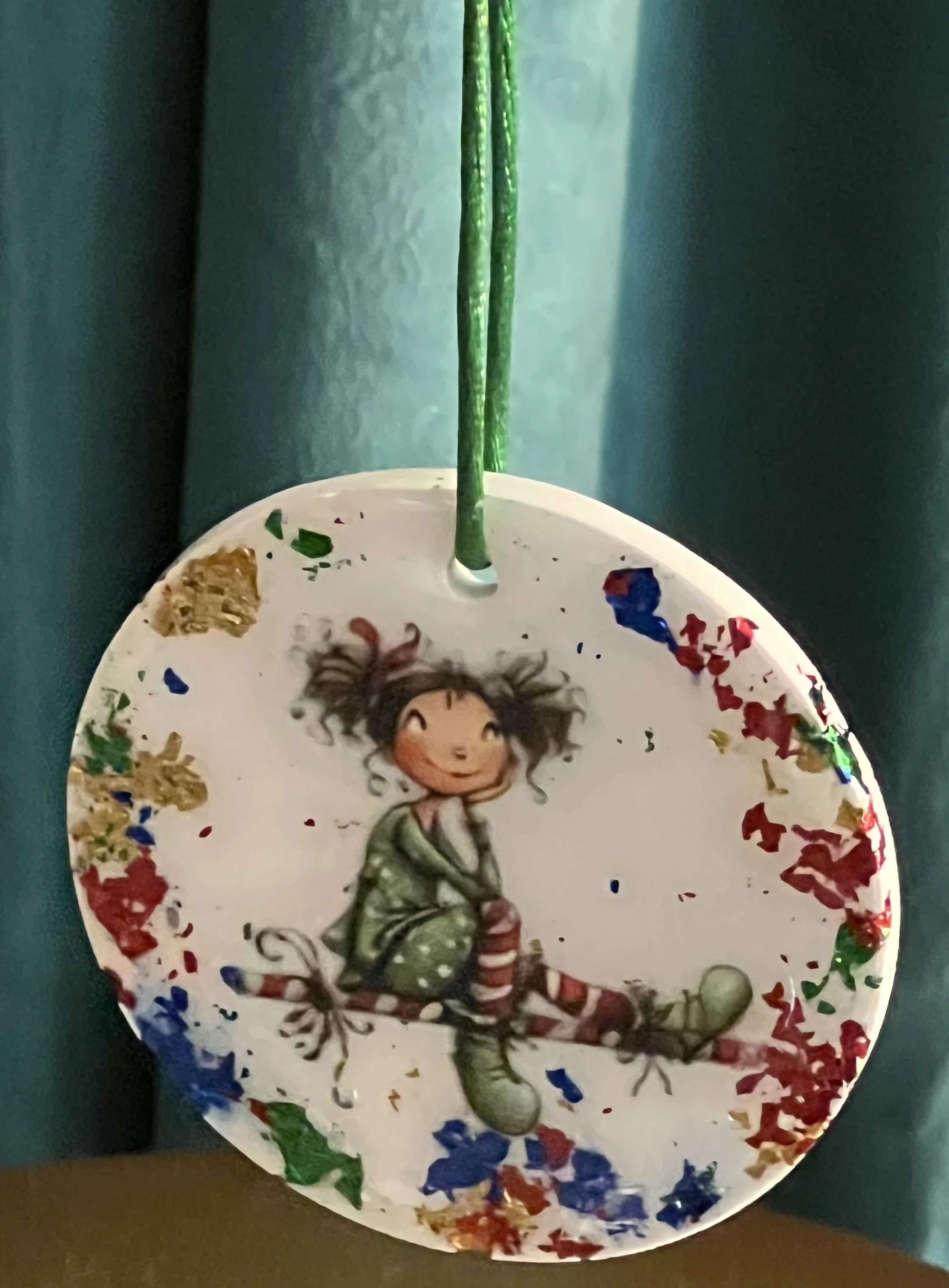 Whimsical Holiday Fairy Daydreaming of Sugar Plums Ornament